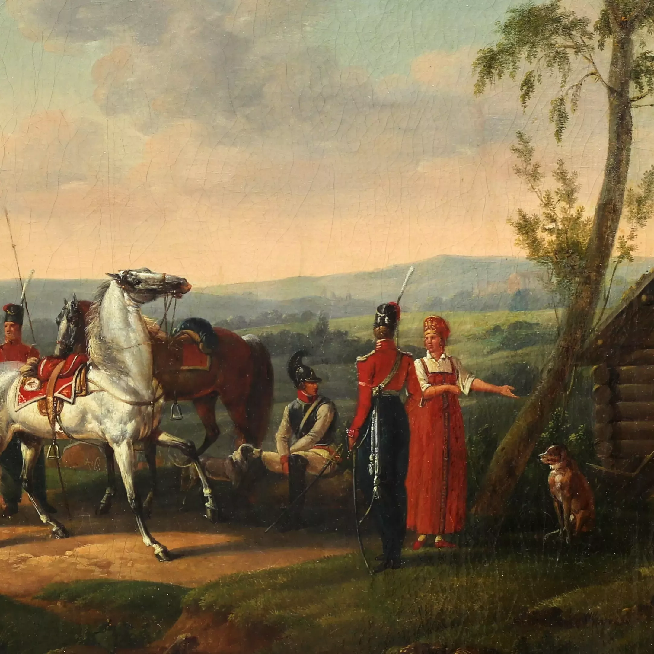 Ж.Ф.Ж. ШВЕБАШ-ДЕСФОНТЕН. Франция, 1769-1823 гг. Отдых Русской кавалерии.