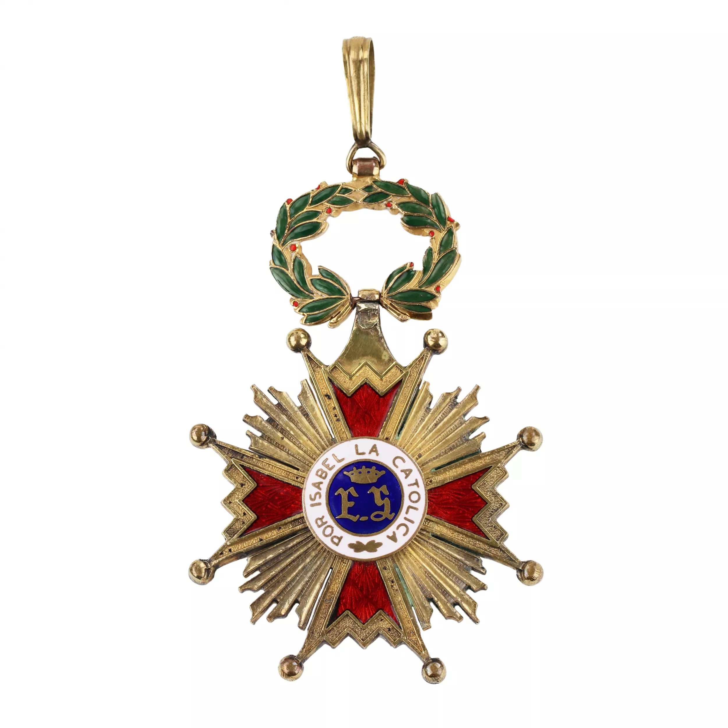 Insigne de l`Ordre espagnol d`Isabelle la Catholique, deuxième classe. 
