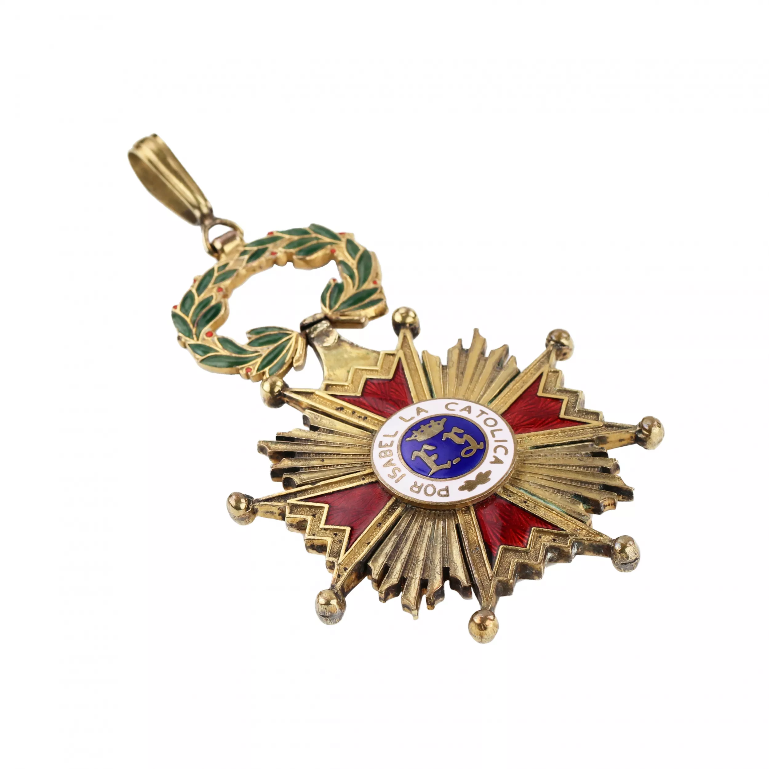 Insigne de l`Ordre espagnol d`Isabelle la Catholique, deuxième classe. 