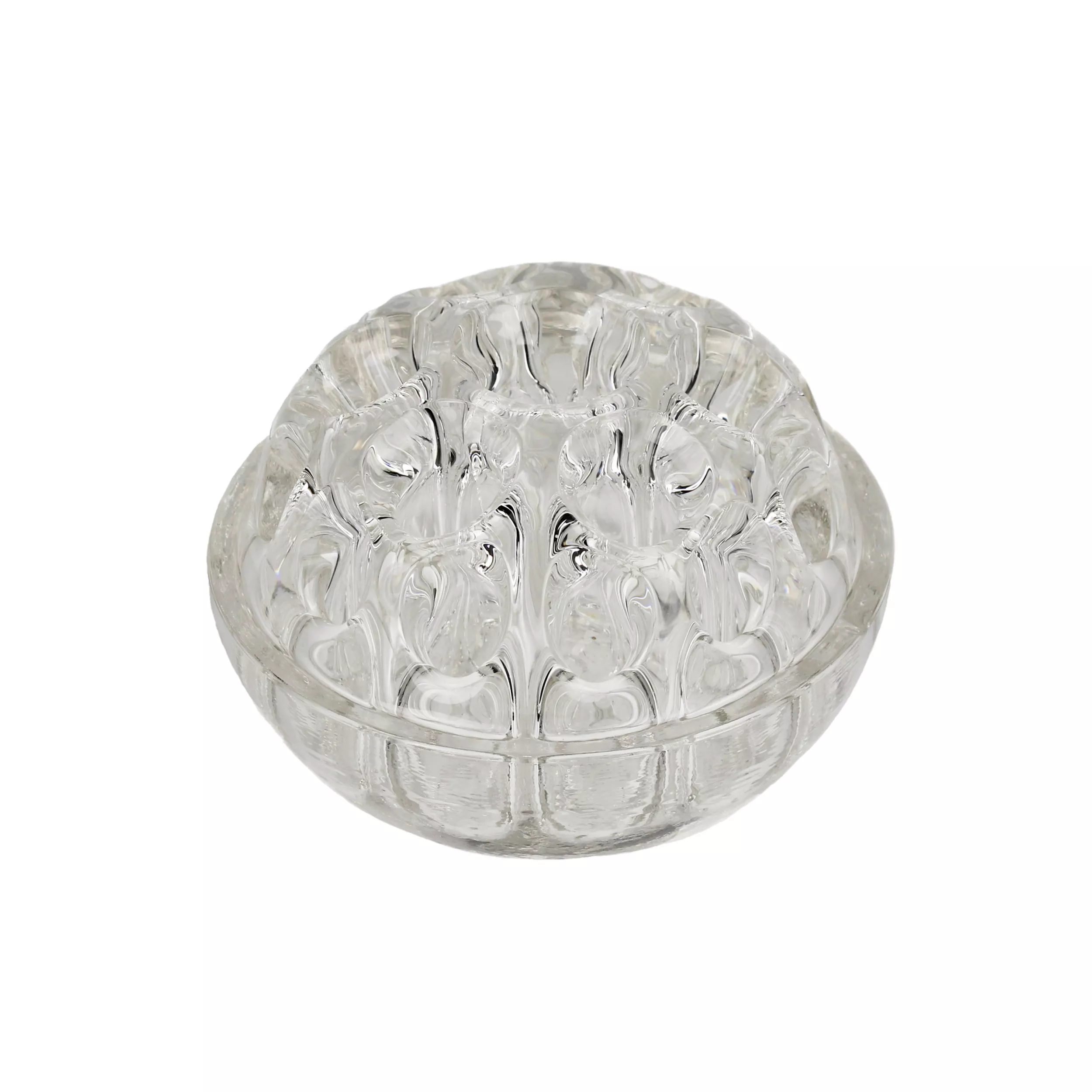 Glass, spherical vase for flowers. 20th century. 
