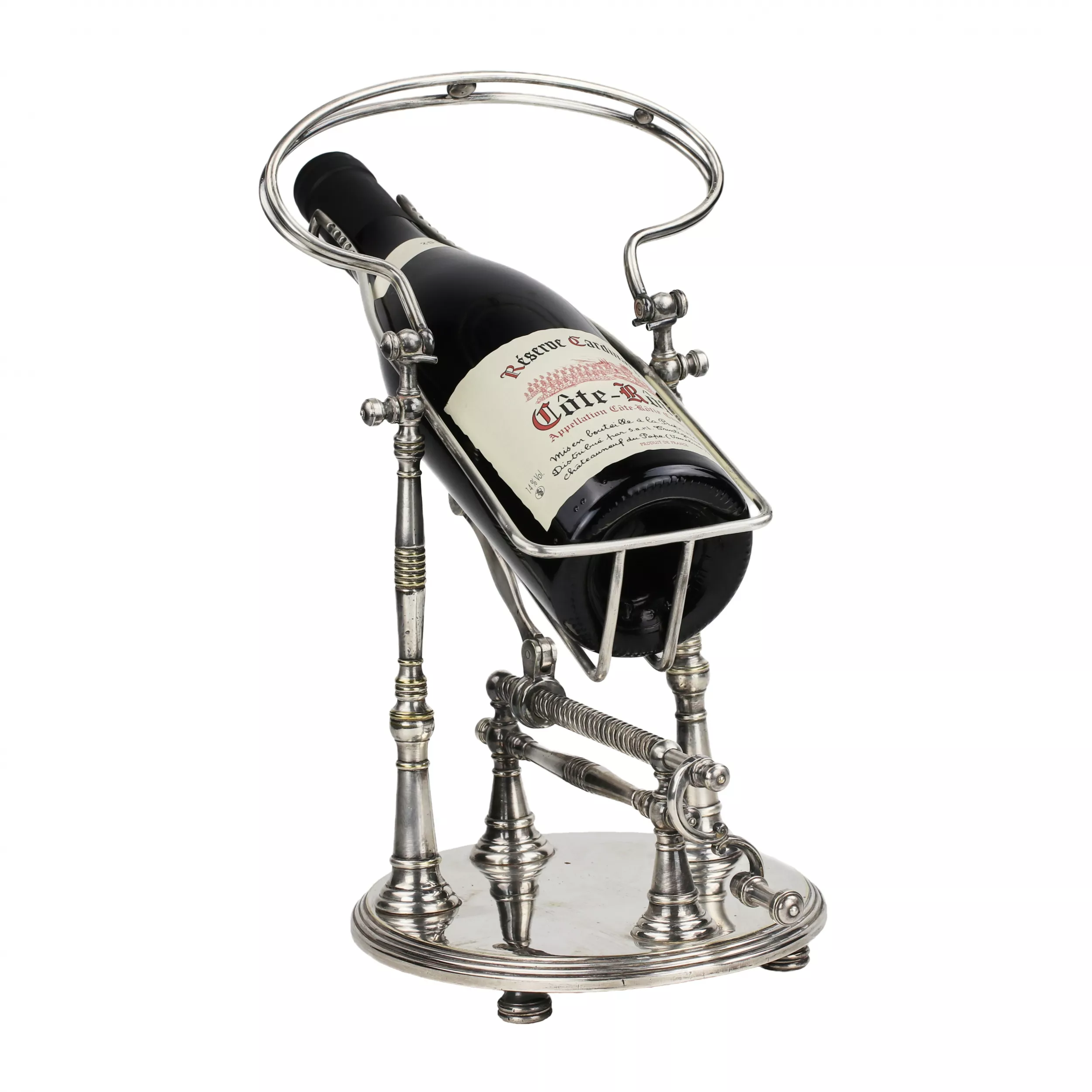 Magnificent carriage with a gate mechanism for pouring drinks. Christofle. 