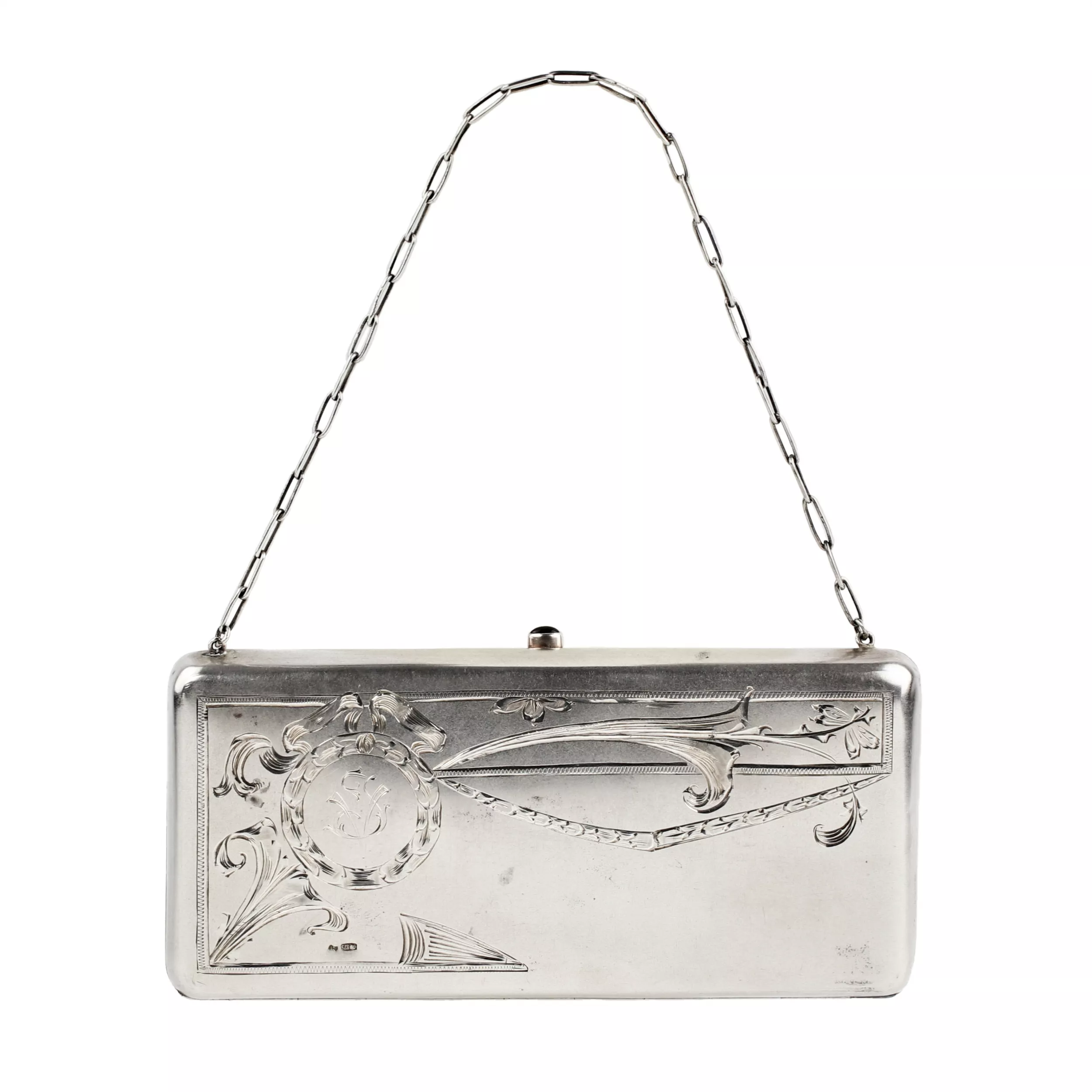 Sac en argent theâtral pour dames. Lettonie annees 1920-30. 