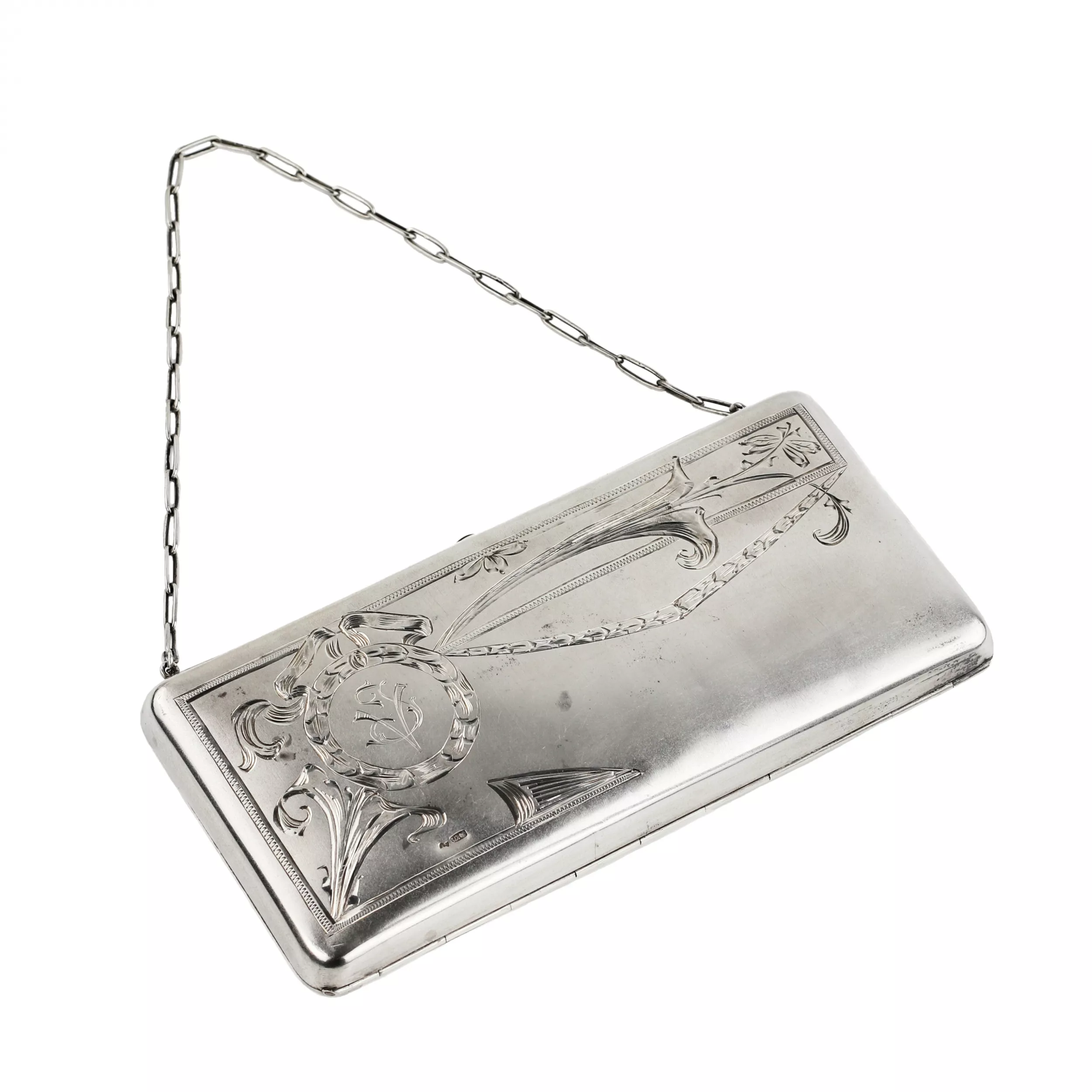Sac en argent theâtral pour dames. Lettonie annees 1920-30. 