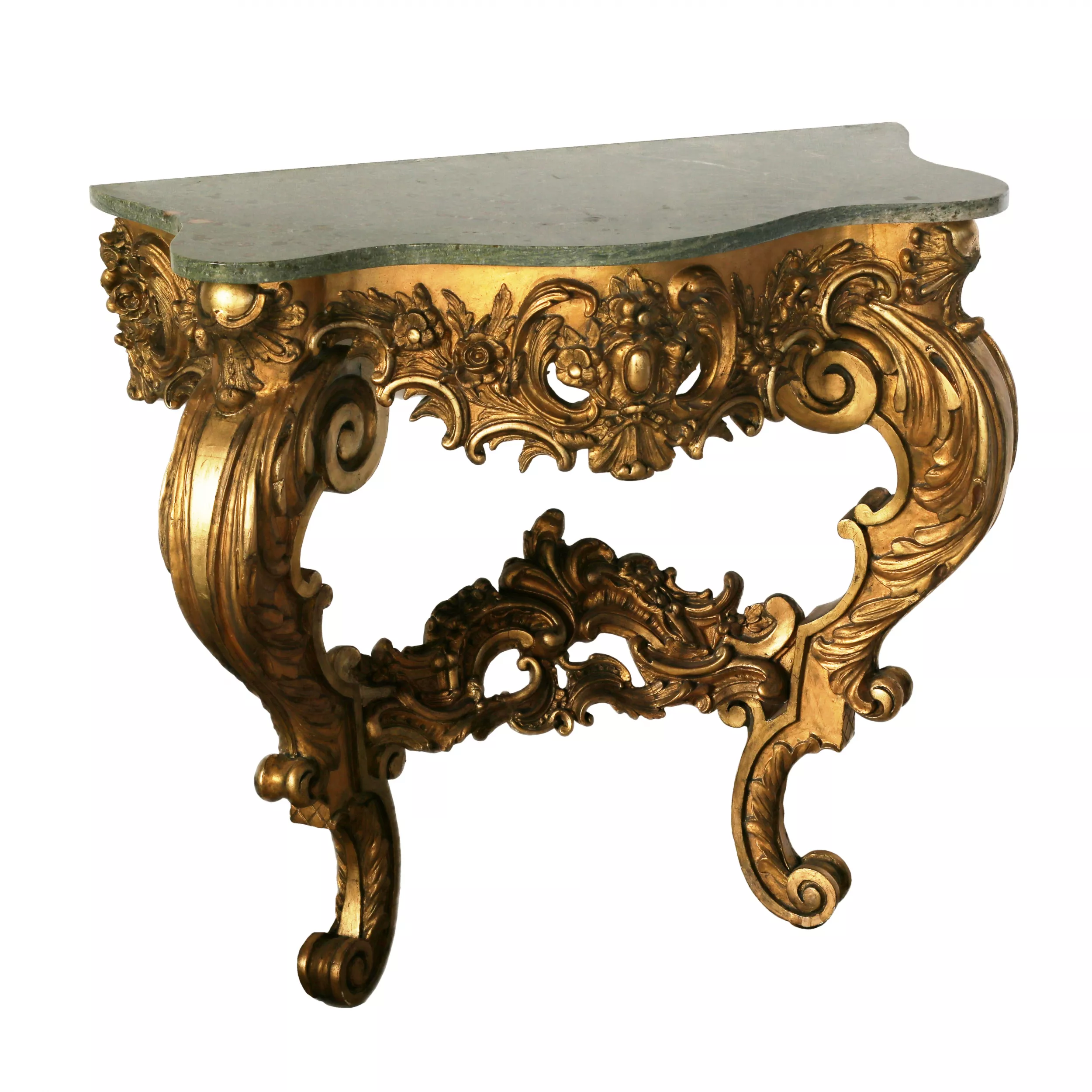 Console en bois dore du 19ème siècle. 