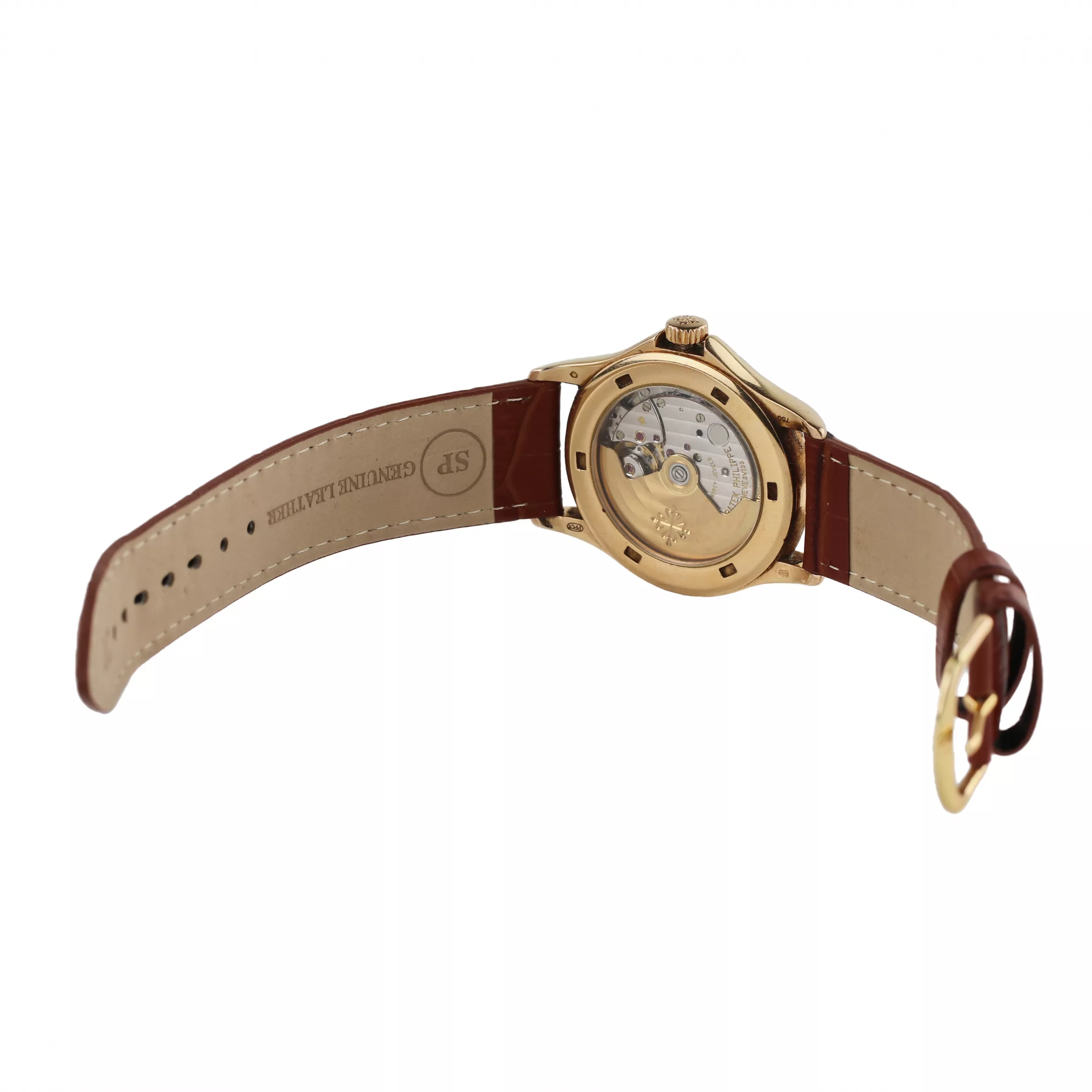 Montre homme Patek Philippe Calatrava en or rose 18 carats. 