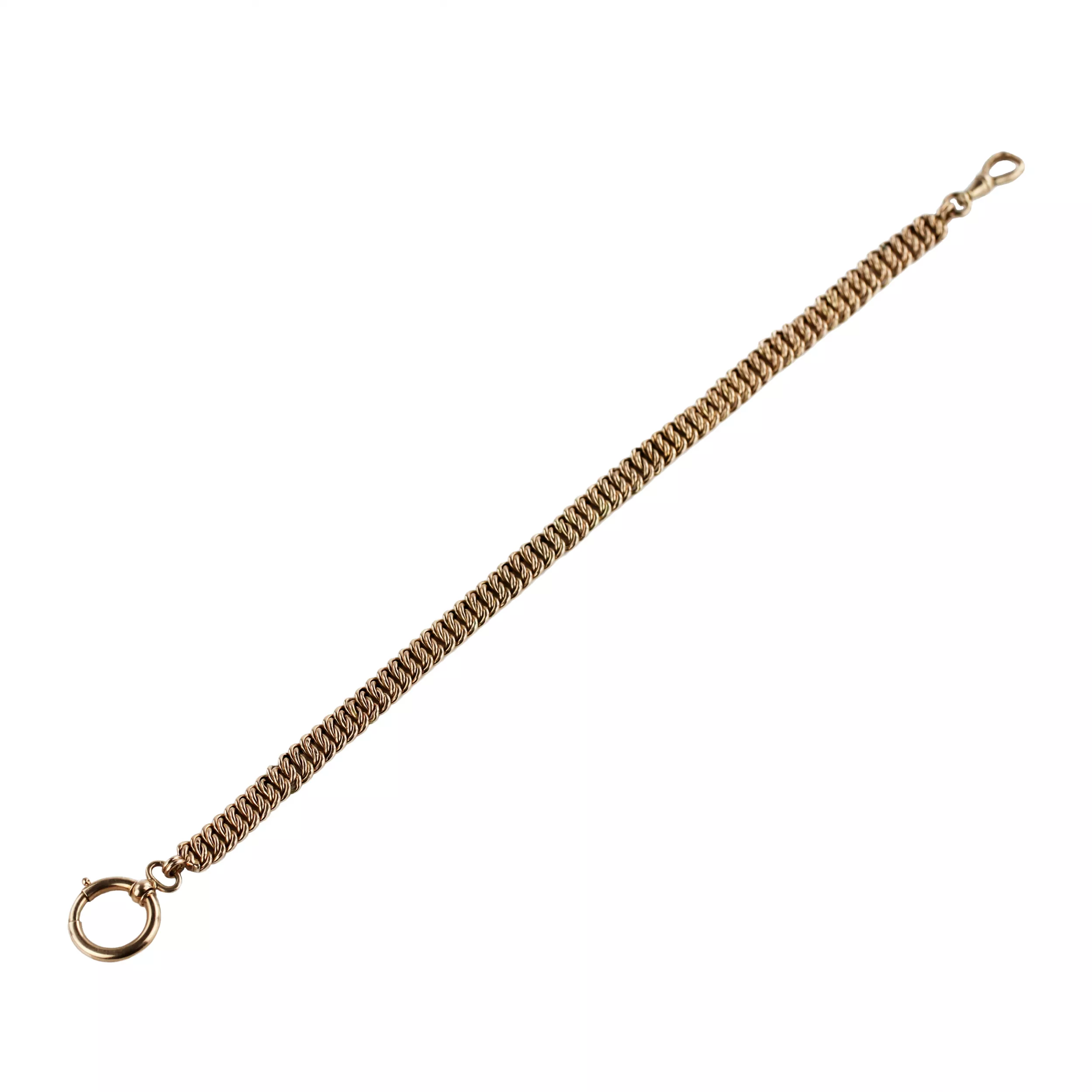 Chaîne en or à trois rangs pour montre de poche. 