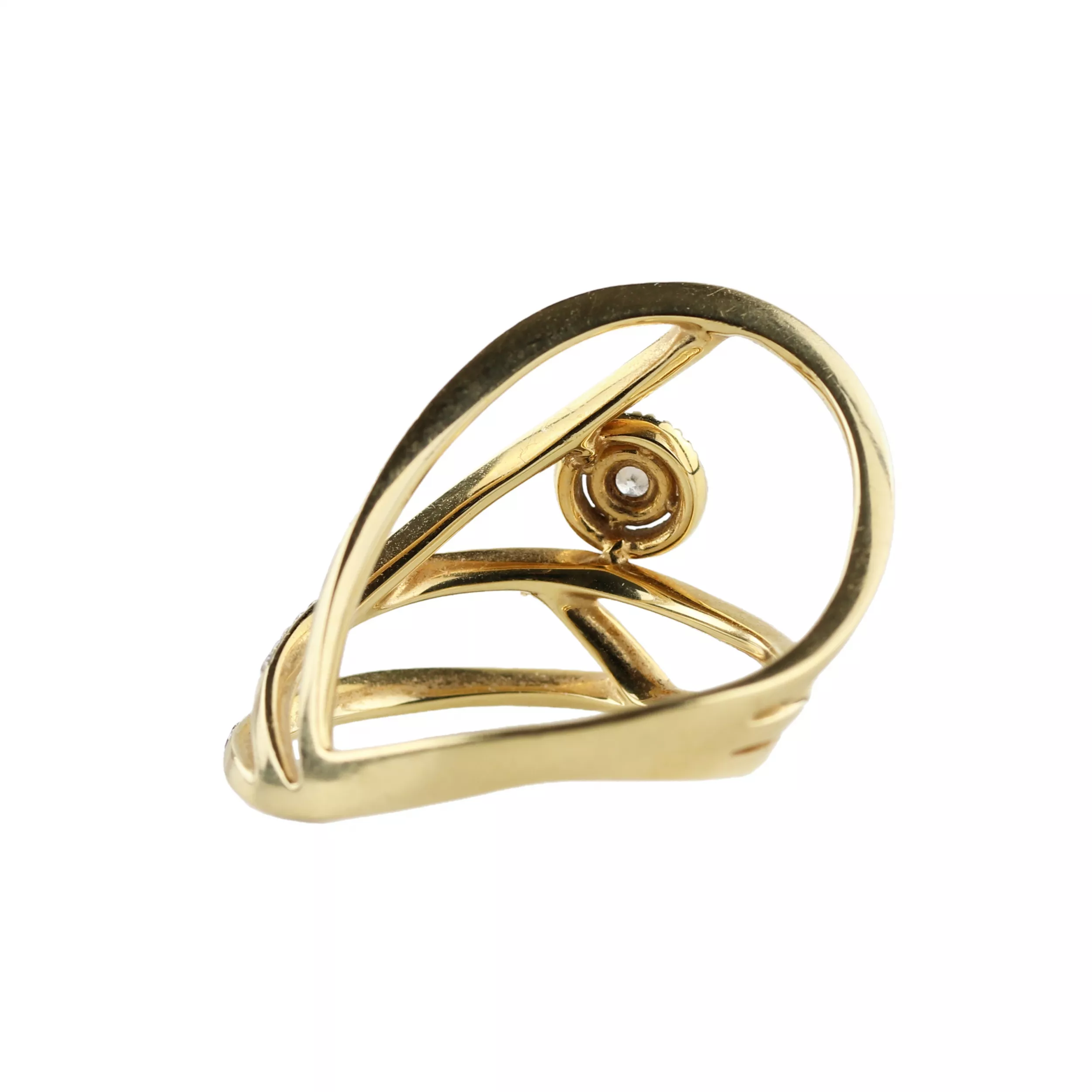Bague en or originale avec diamants. GIORGIO VISCONTI. 