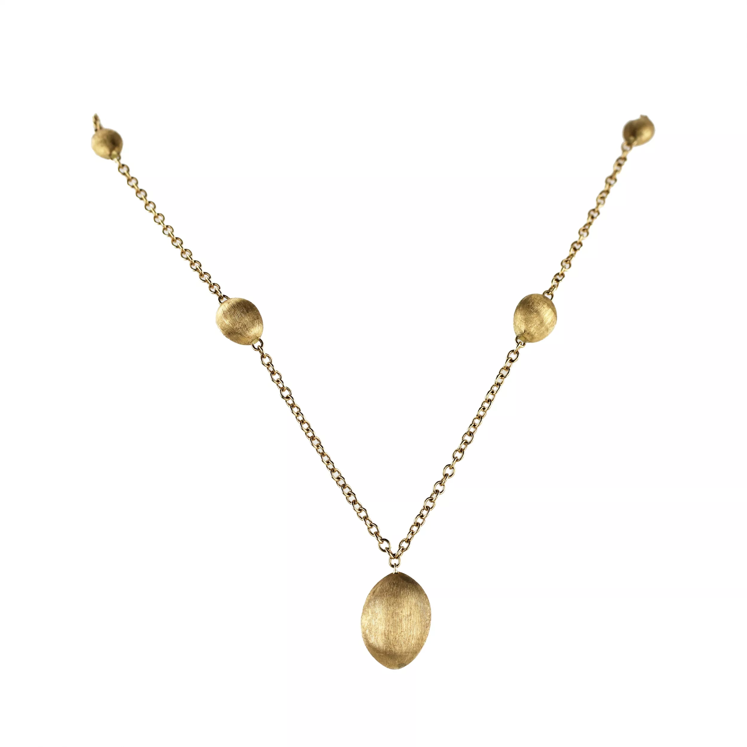 Marco Biсego. Chaîne en or originale avec pendentif et diamants. 