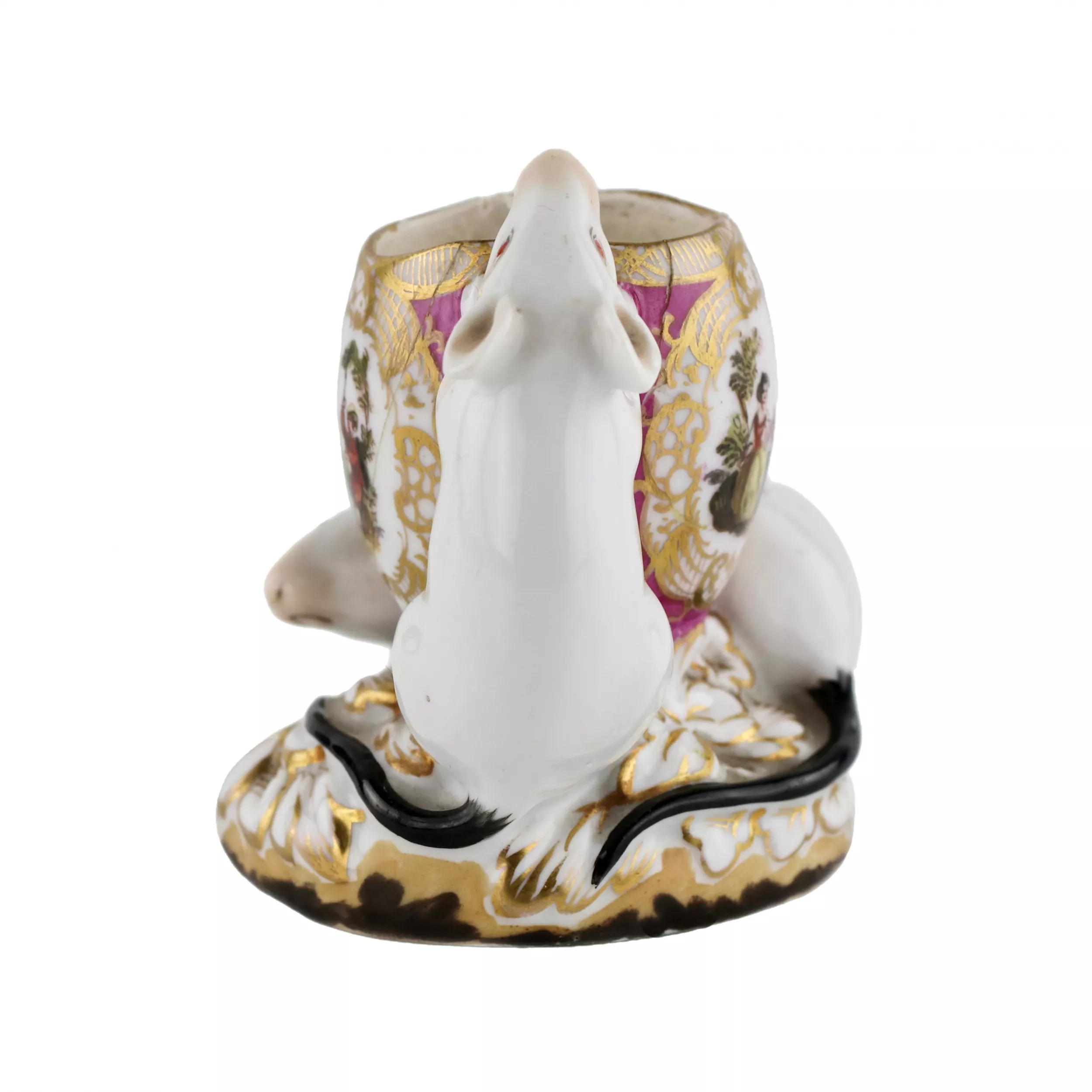 Decorative composition with two mice near the egg. KPM, 19th century. 