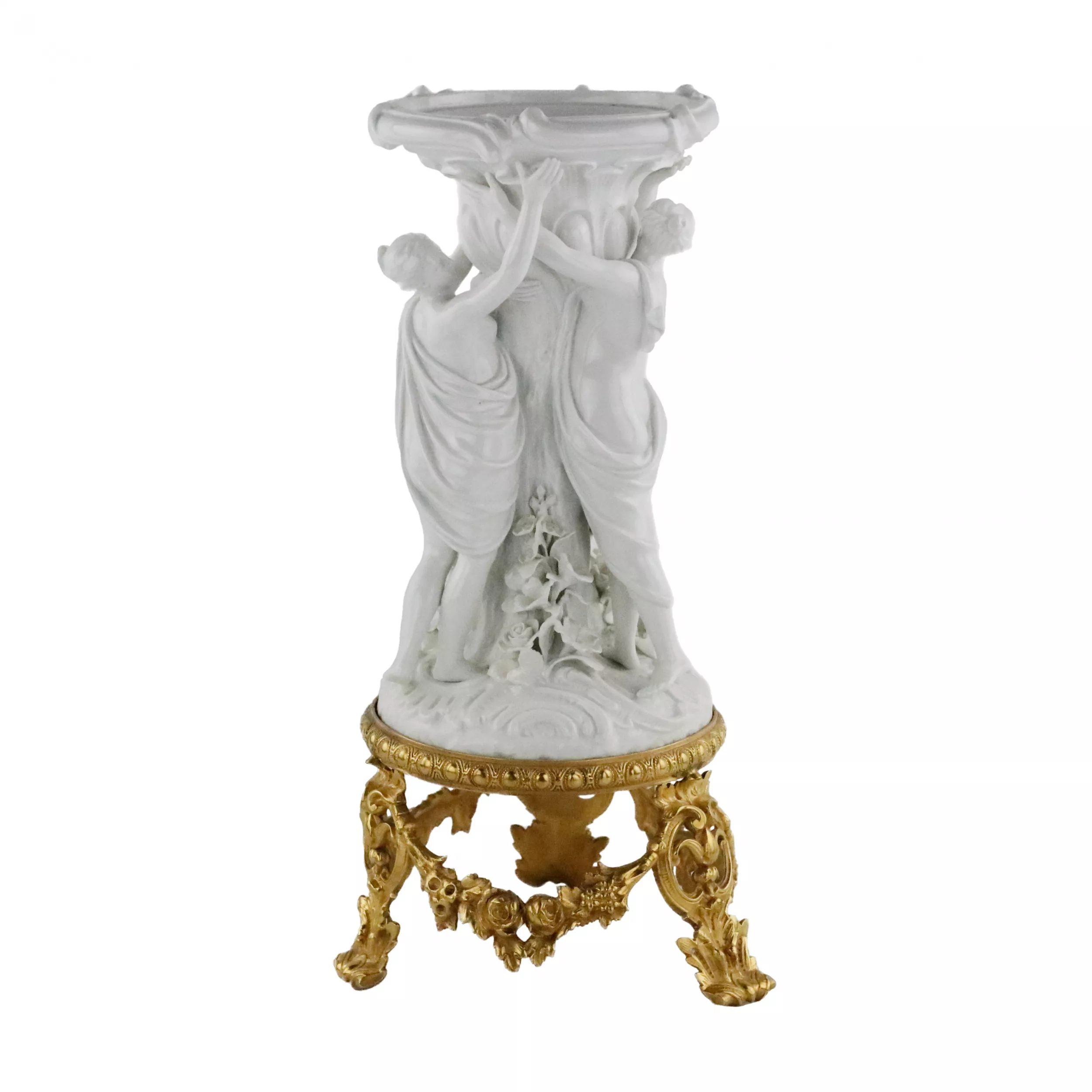 Composition en porcelaine Trois grâces. Meissen. Modèle Johann Kändler 1759 