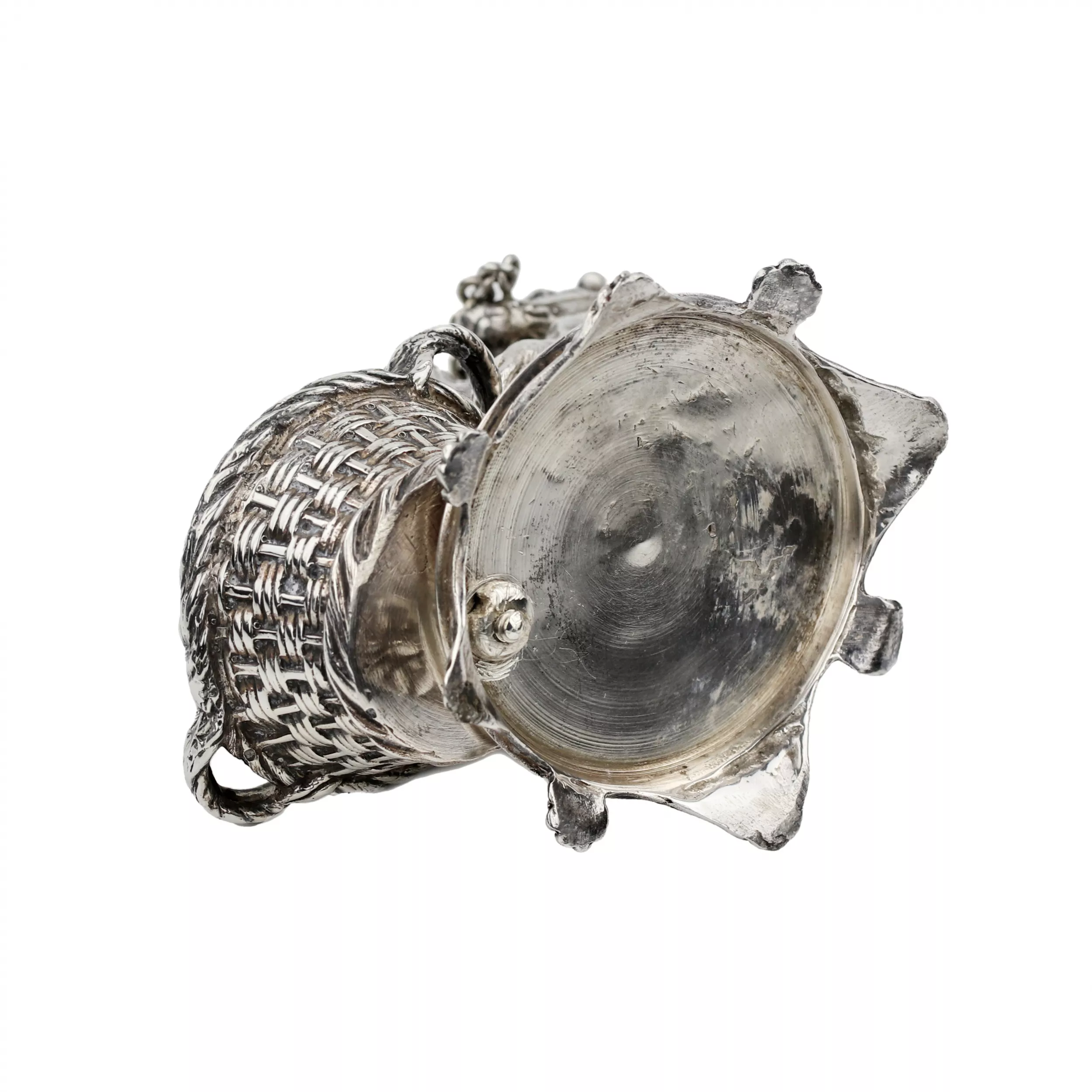 Plein d`esprit, salière en argent avec un ours, atelier Grachev.1889 