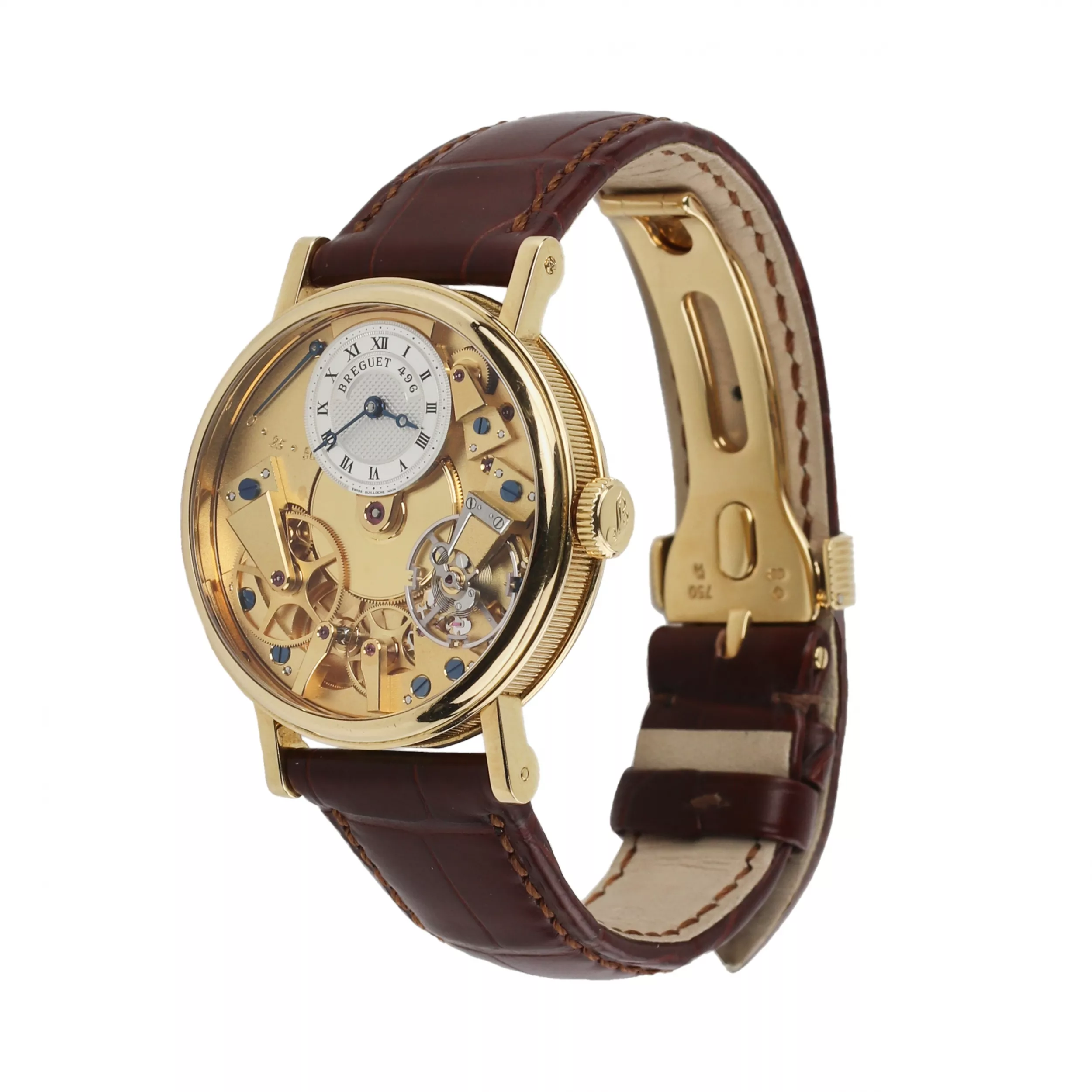 Montre homme Breguet en or La Tradition Squelette. 