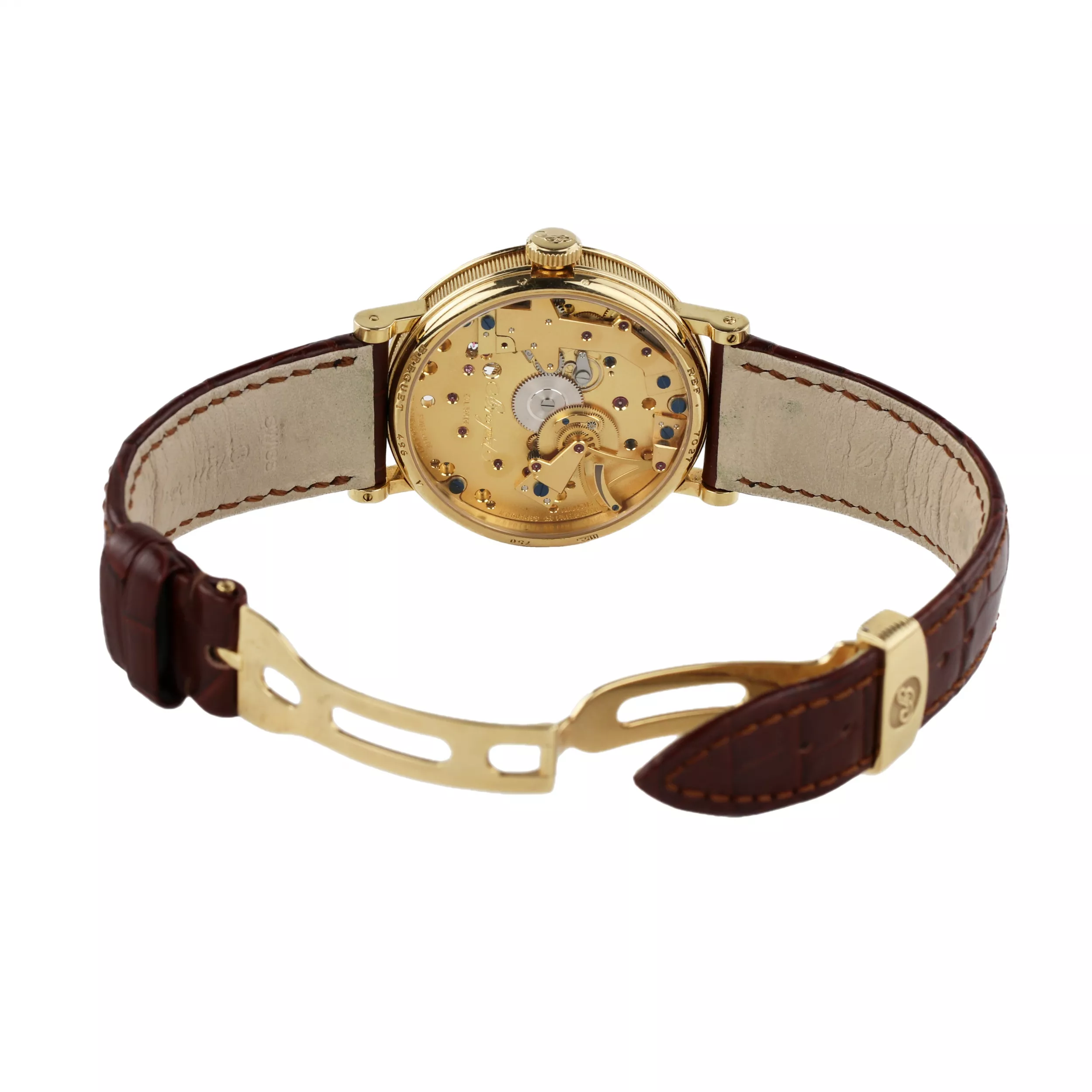 Montre homme Breguet en or La Tradition Squelette. 
