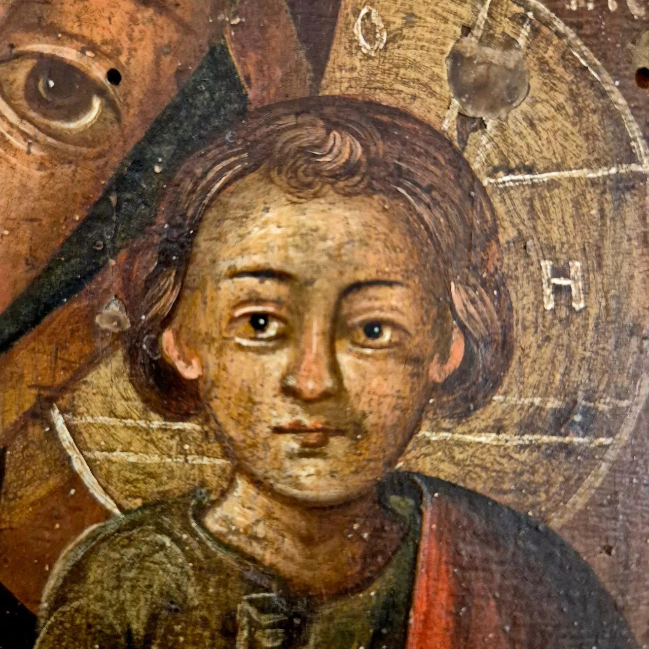 Virgin of Kazan, Russian Icon, Oil on Wood Panel, 19th century