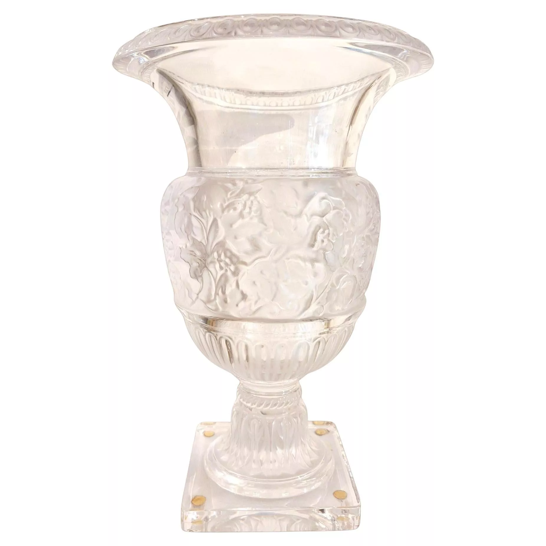 Lalique Versailles Vase in Clear Crystal — France, 1939 Design, Circa 1990