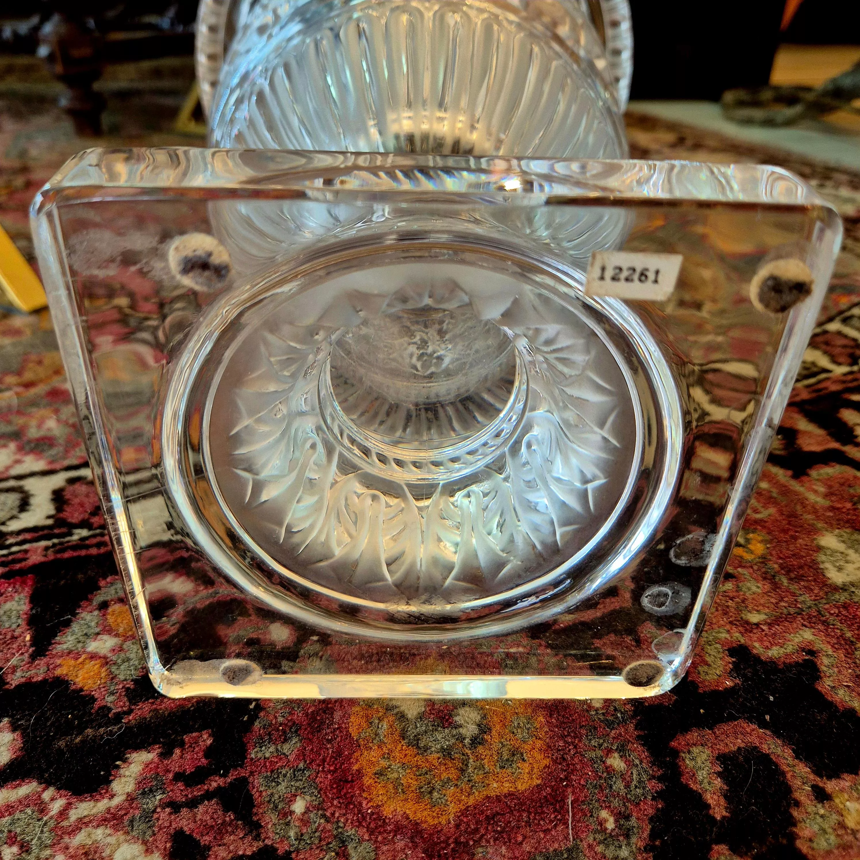 Lalique Versailles Vase in Clear Crystal — France, 1939 Design, Circa 1990