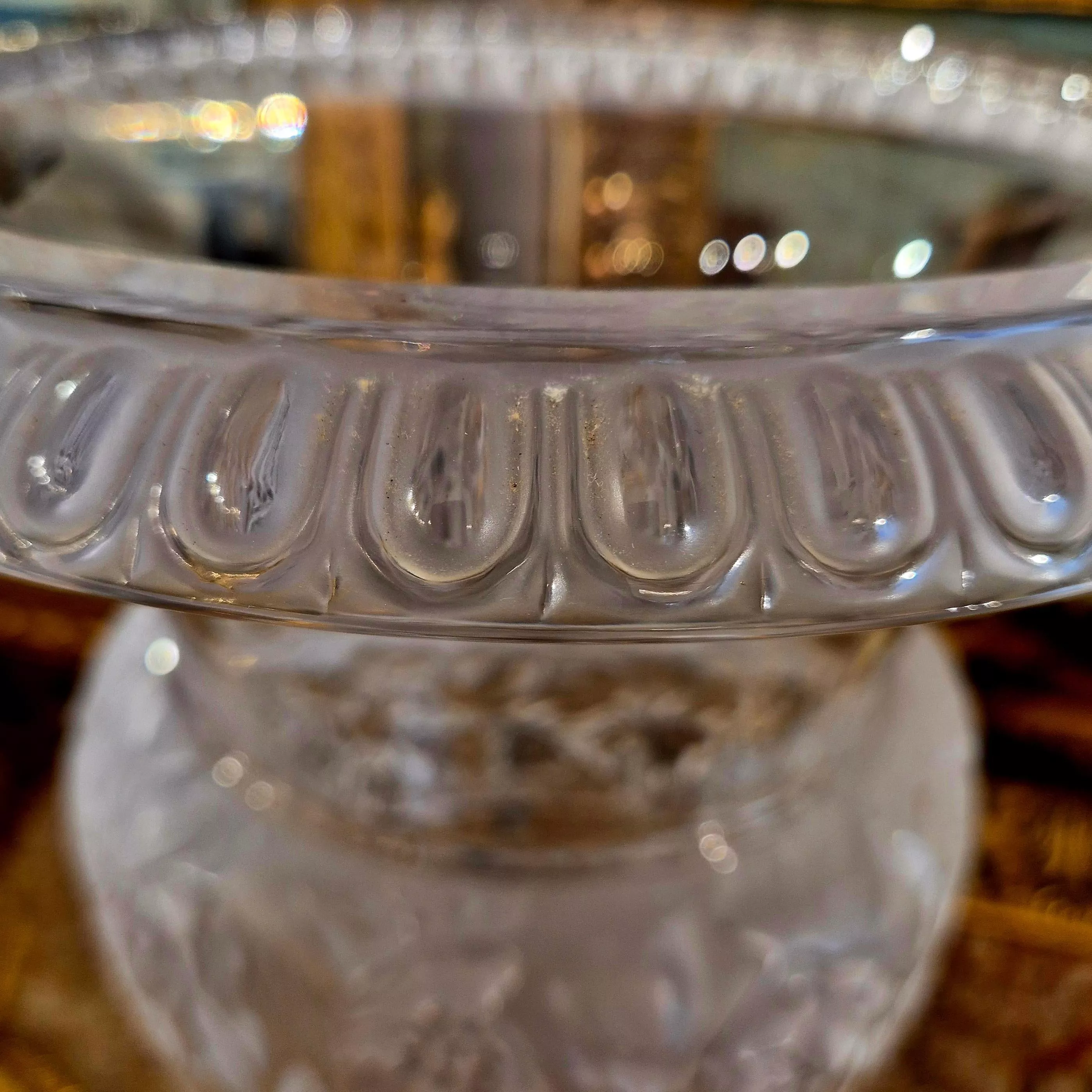 Lalique Versailles Vase in Clear Crystal — France, 1939 Design, Circa 1990