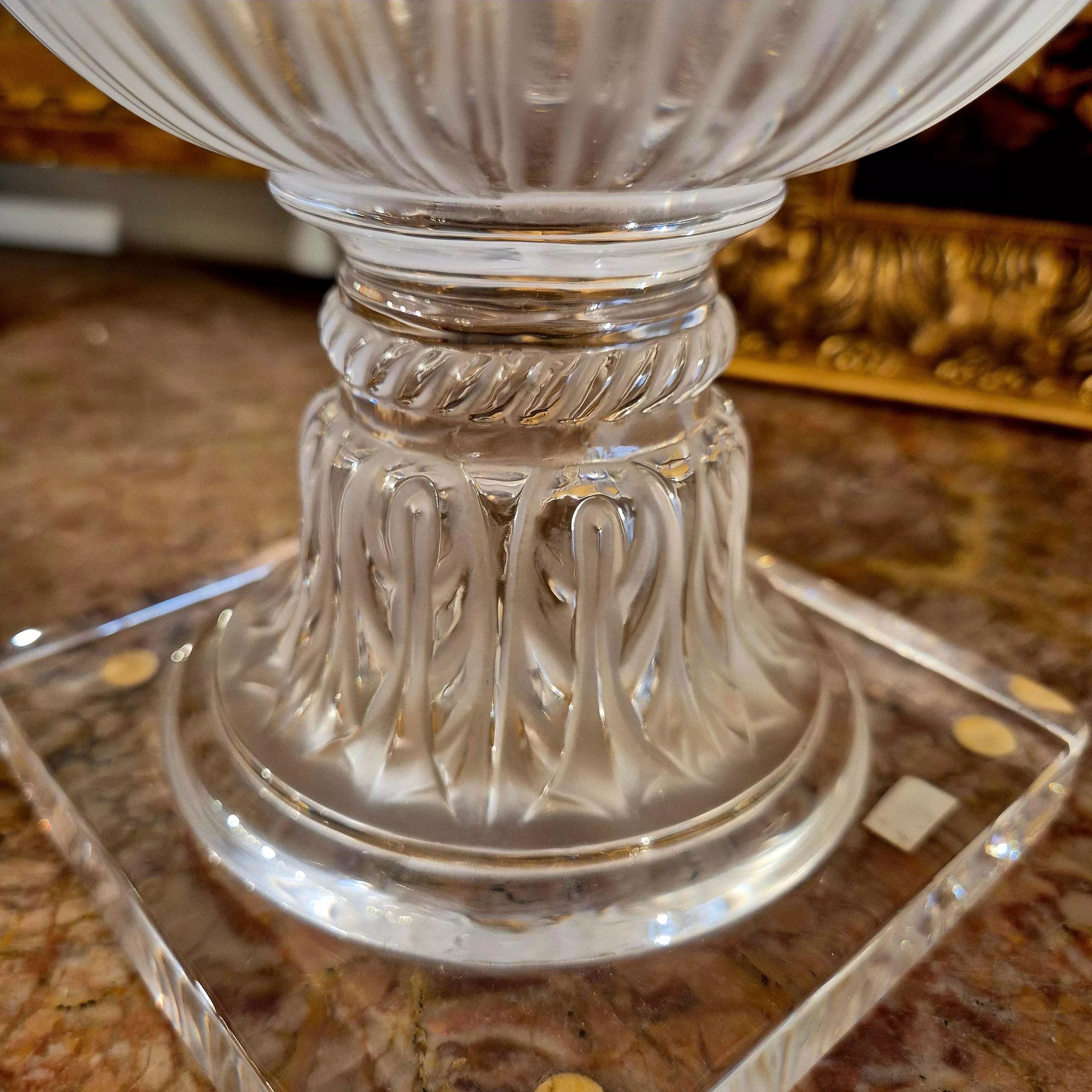 Lalique Versailles Vase in Clear Crystal — France, 1939 Design, Circa 1990