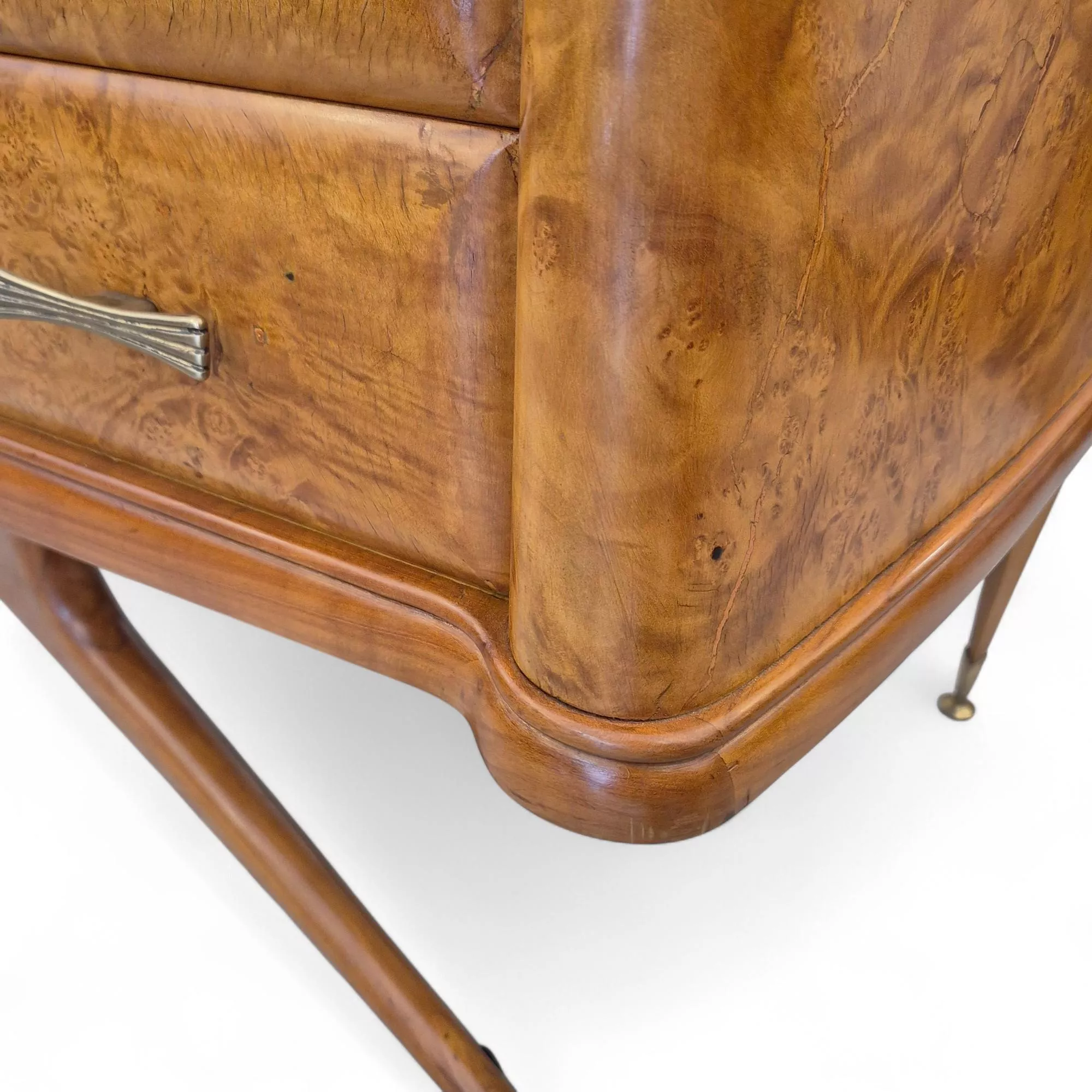 Unique Italian modern midcentury elm burl Sideboard after Vittorio Dassi