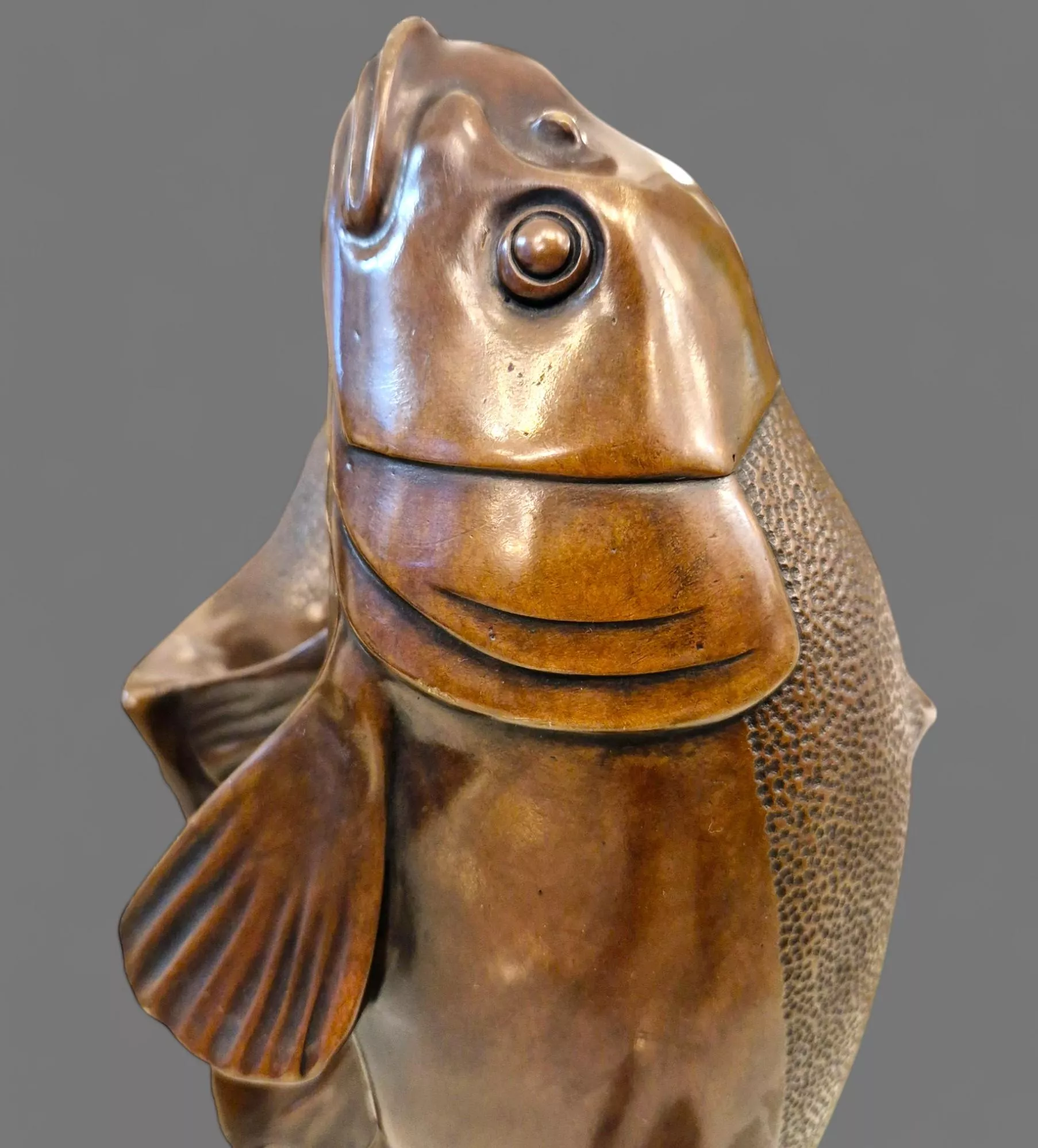 Edouard Marcel Sandoz, entwined carps, bronze, Susse Frères foundrymen, 1920