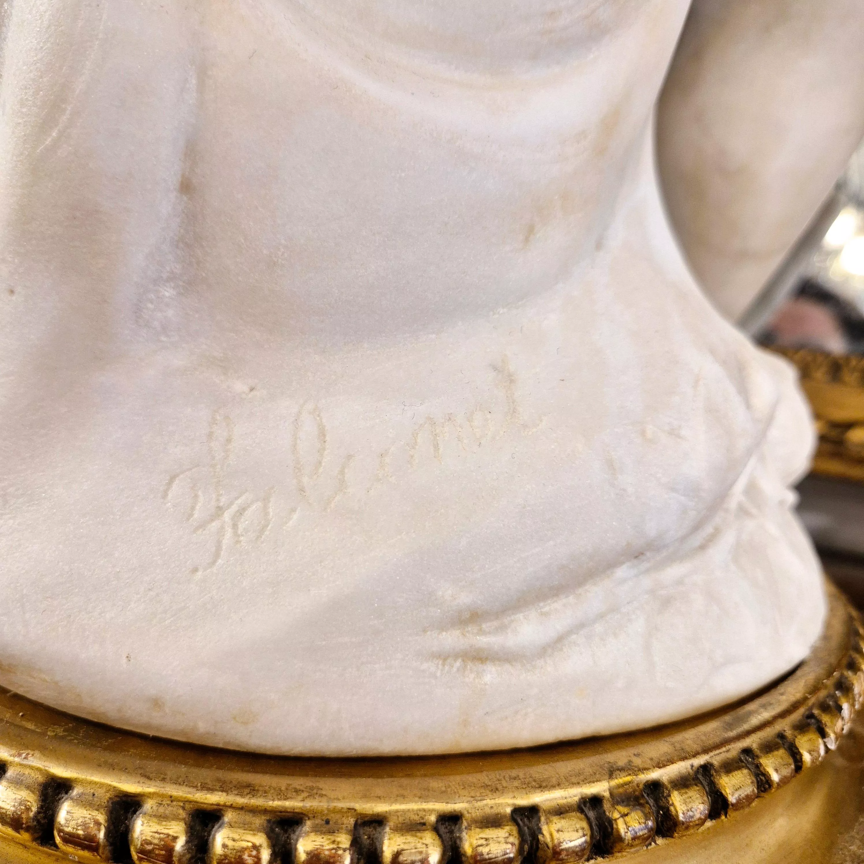 Carrara marble statue of Cupid, 19th century, after Étienne Maurice Falconet