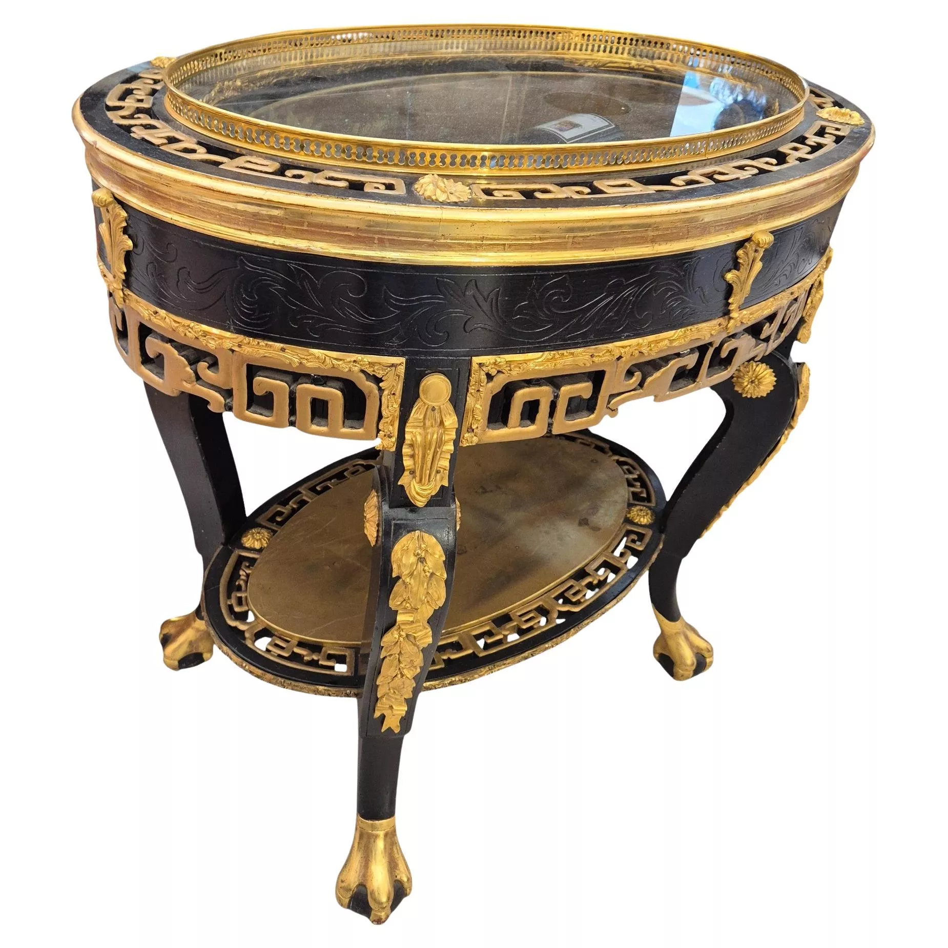 Maison ROMÉO champagne cooler, Wood and gilt bronze, circa 1970