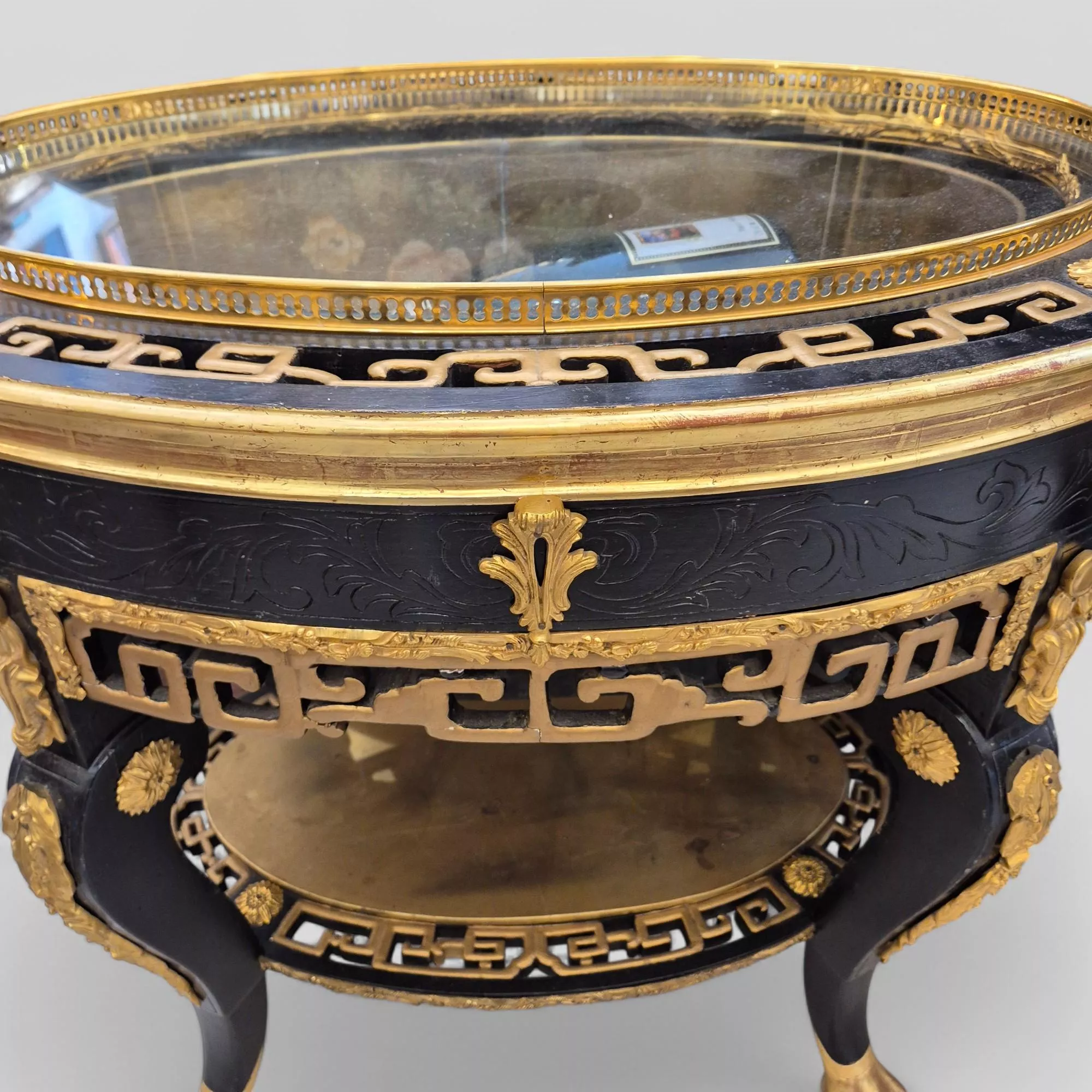 Maison ROMÉO champagne cooler, Wood and gilt bronze, circa 1970