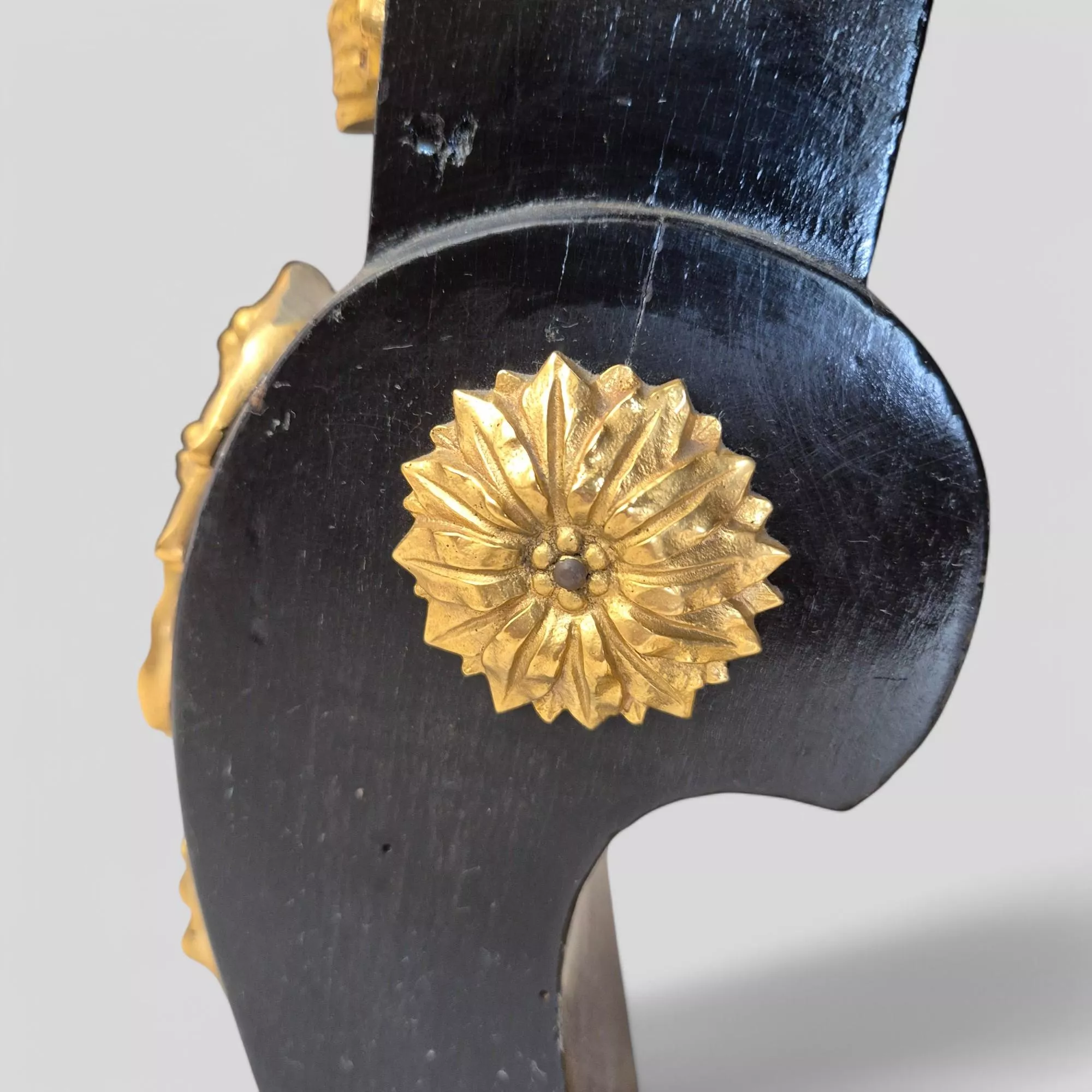 Maison ROMÉO champagne cooler, Wood and gilt bronze, circa 1970