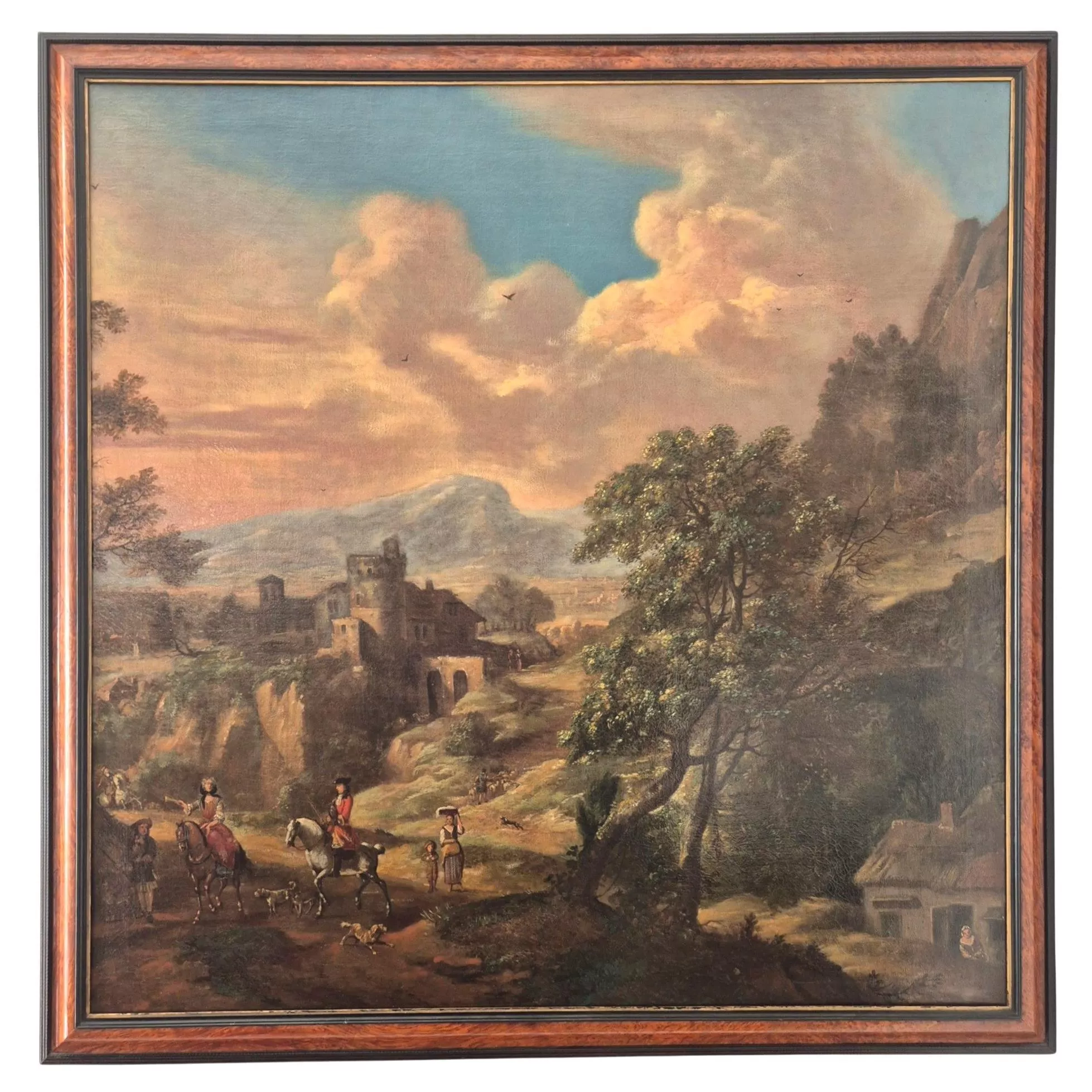 Hunting scene, 18th century, Oil on canvas