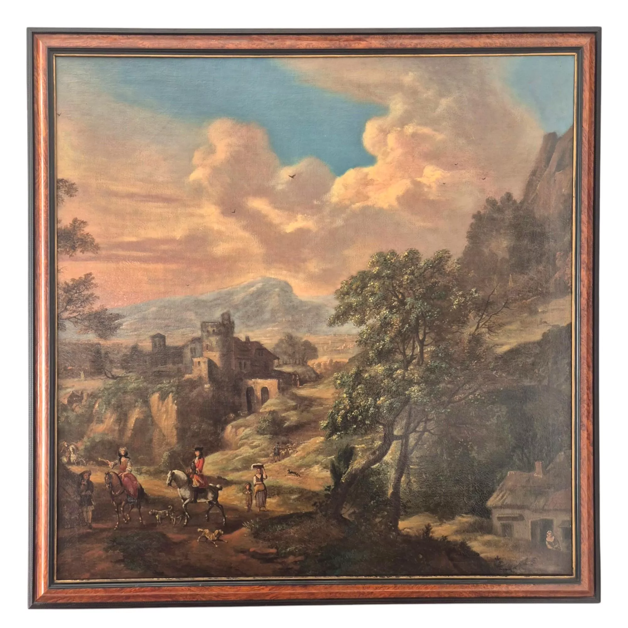 Hunting scene, 18th century, Oil on canvas