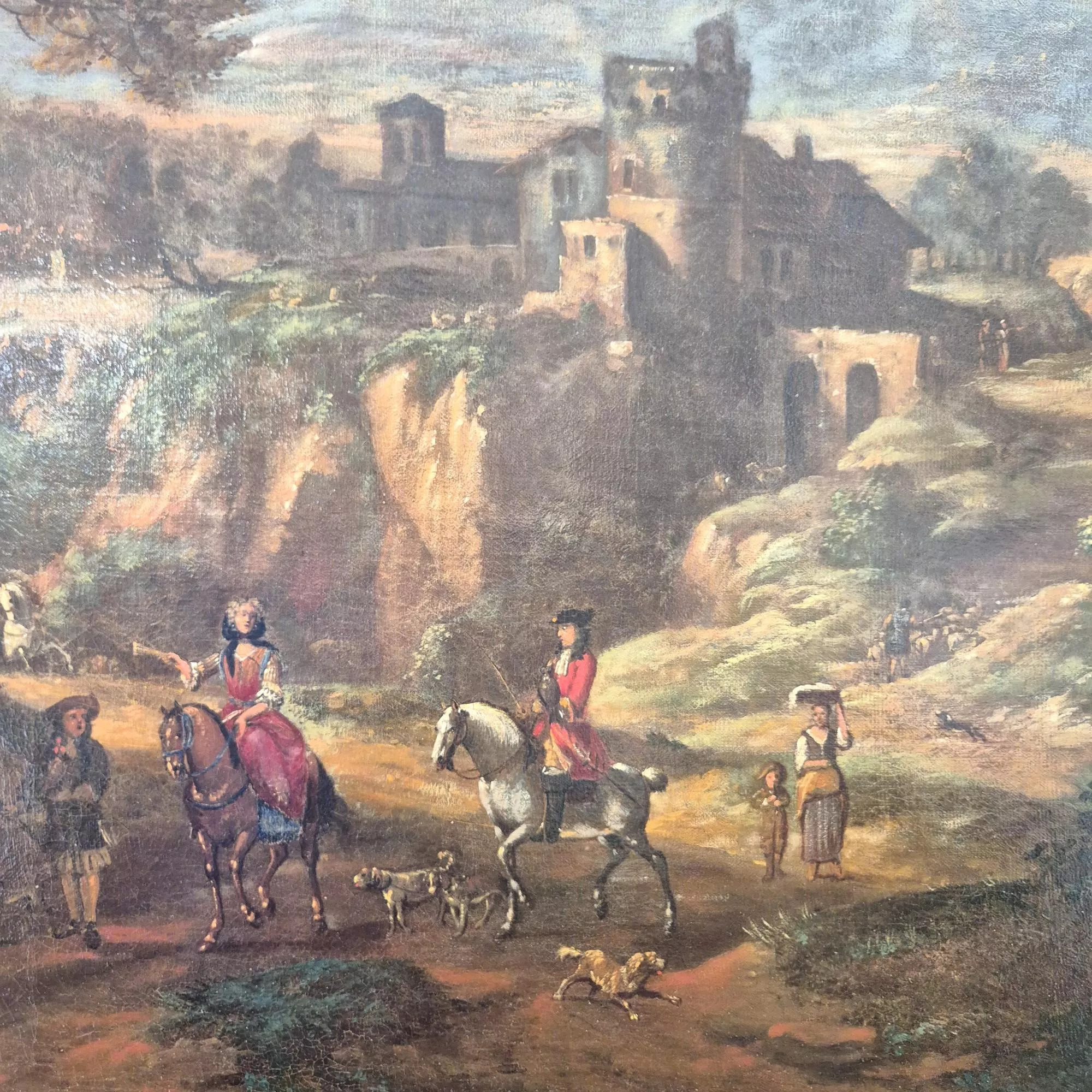 Hunting scene, 18th century, Oil on canvas