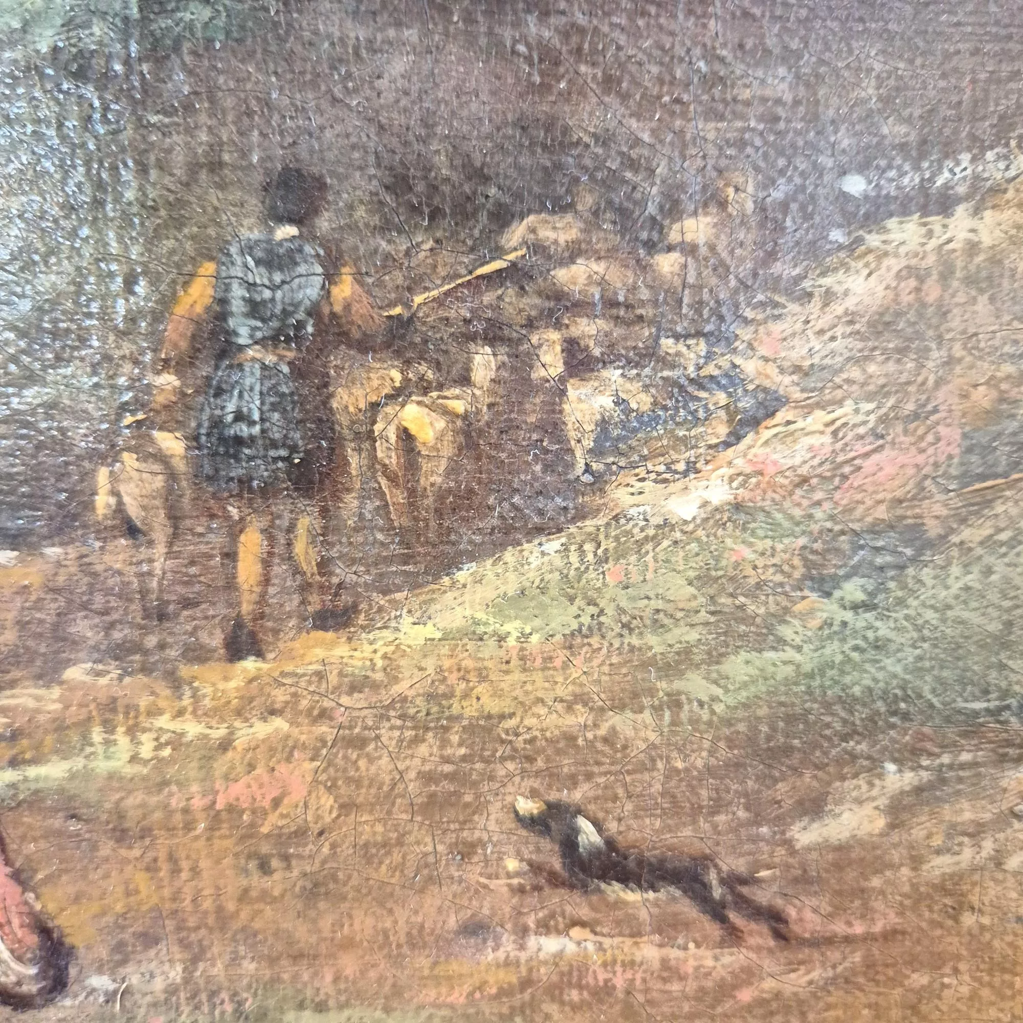 Hunting scene, 18th century, Oil on canvas
