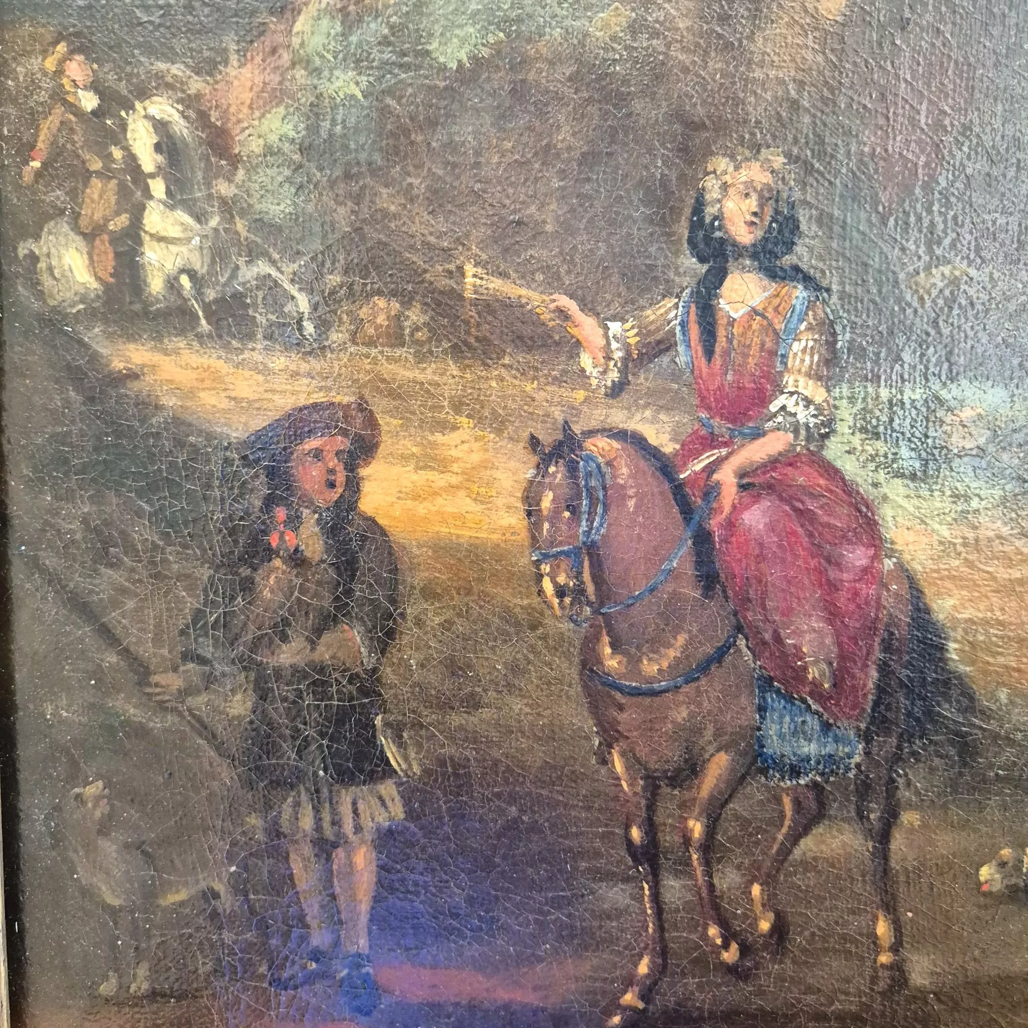 Hunting scene, 18th century, Oil on canvas