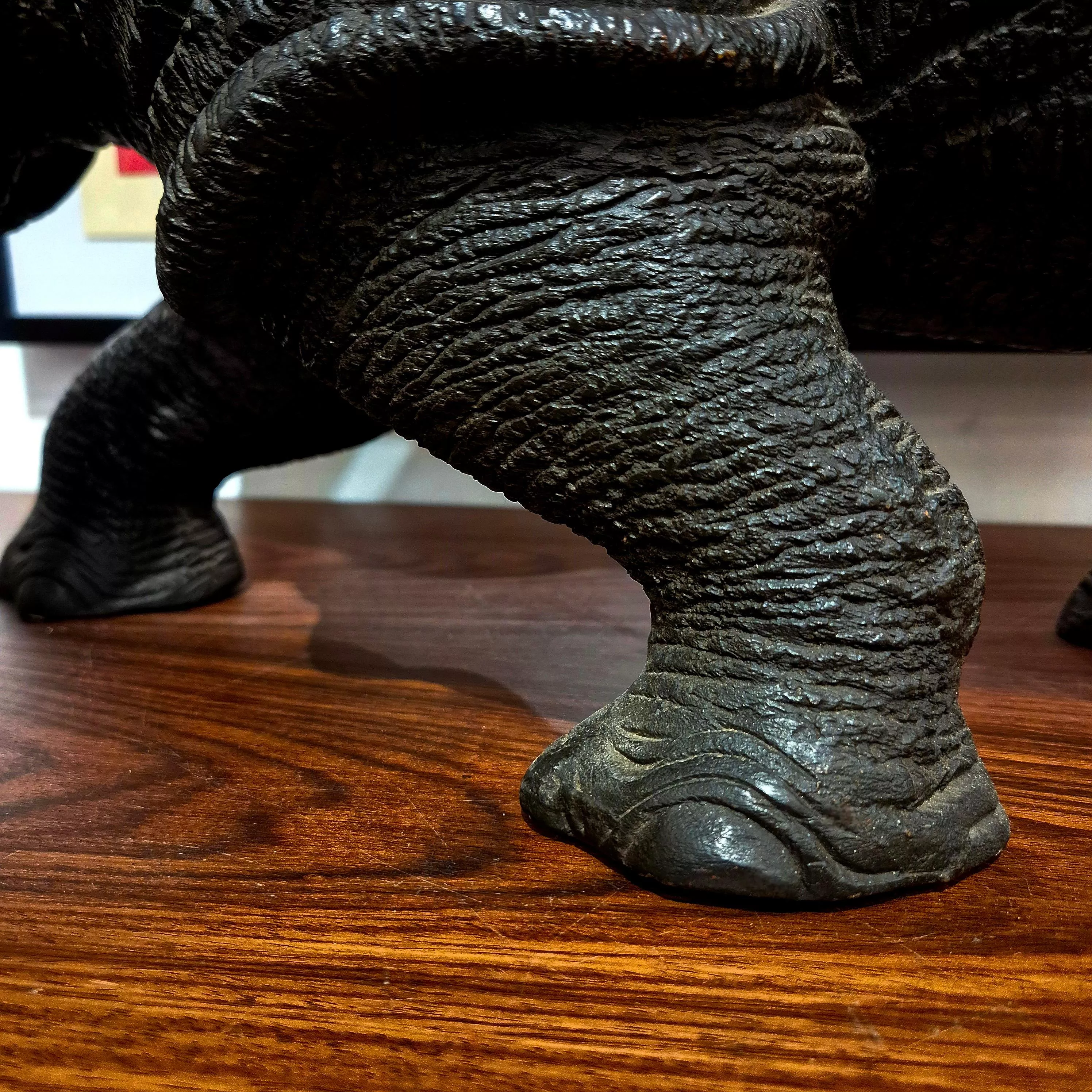 Carved wood rhinoceros, Circa 1950