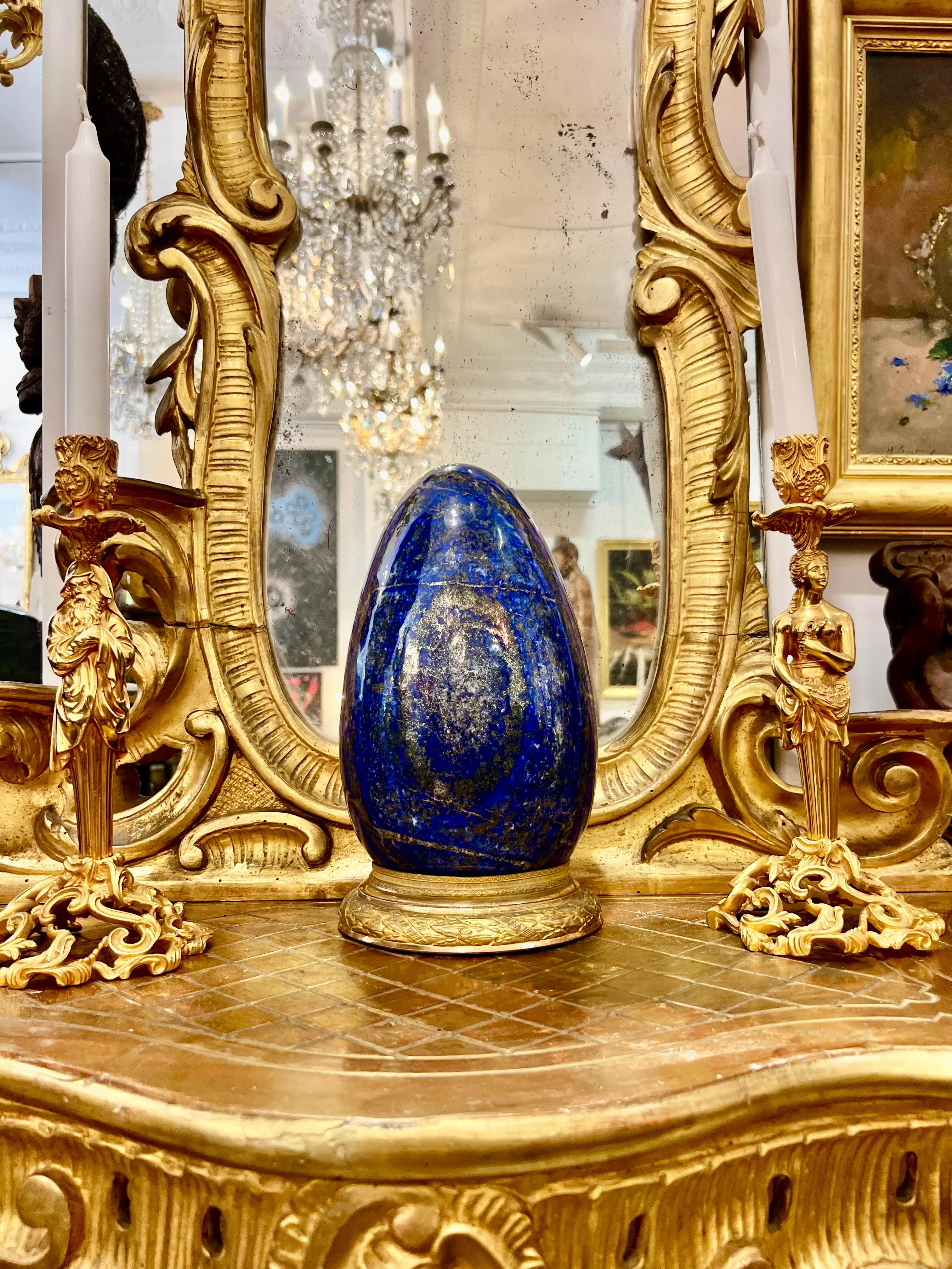Egg-Shaped Lapis Lazuli from Afghanistan