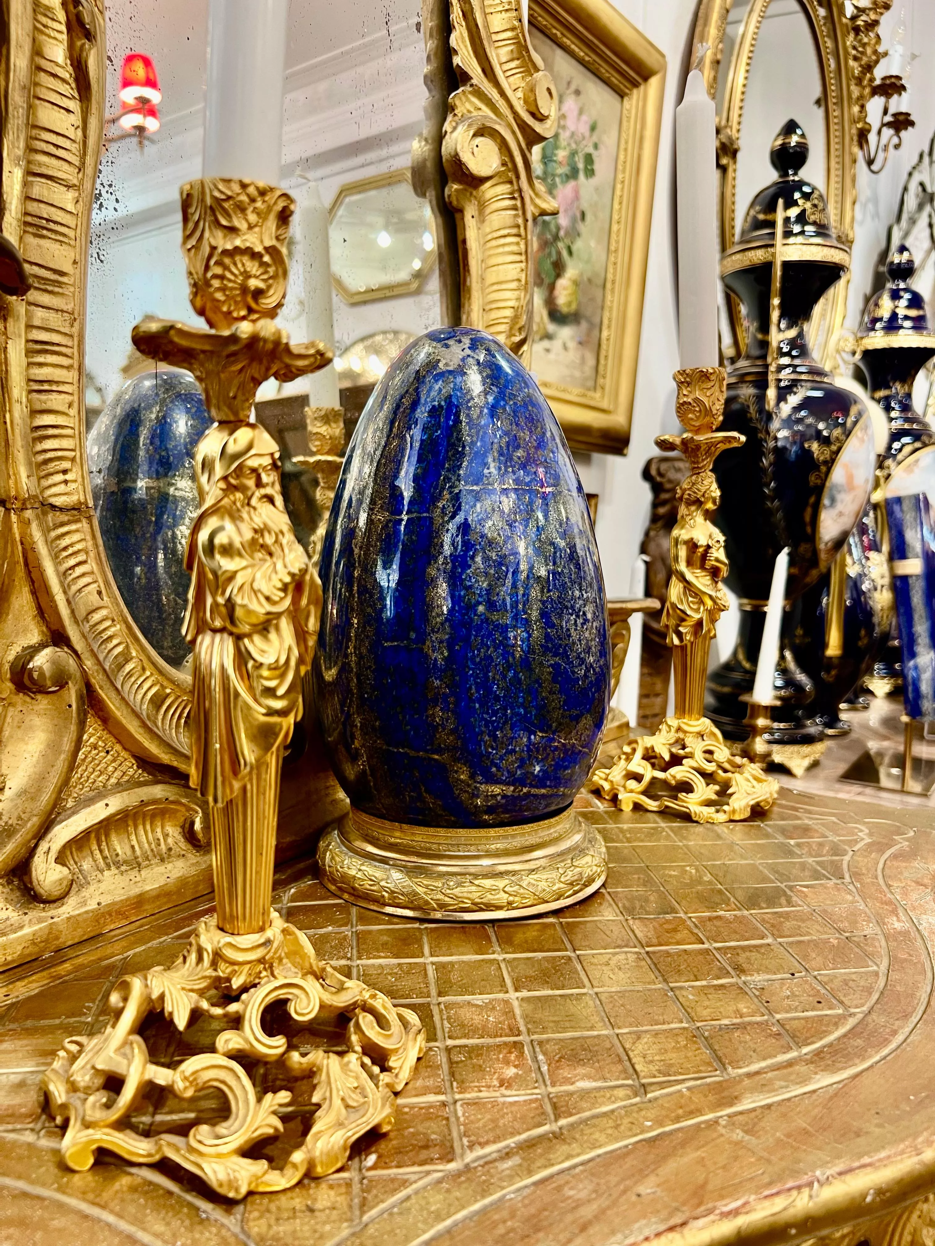 Egg-Shaped Lapis Lazuli from Afghanistan