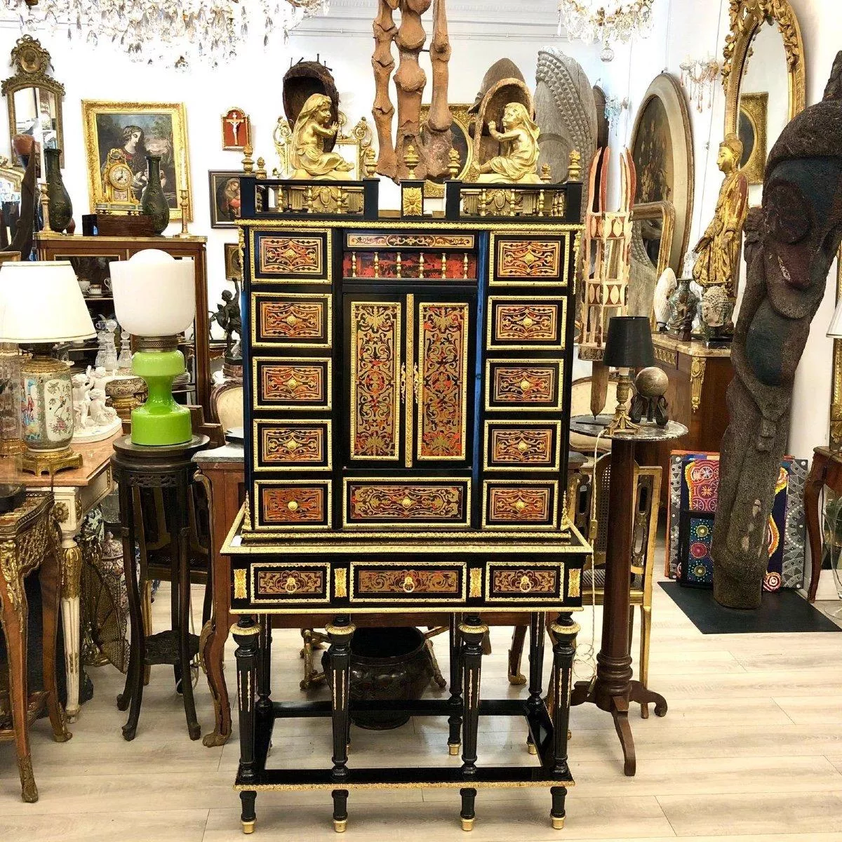 Napoleon III Cabinet in Boulle Marquetry, mid-20th Century.