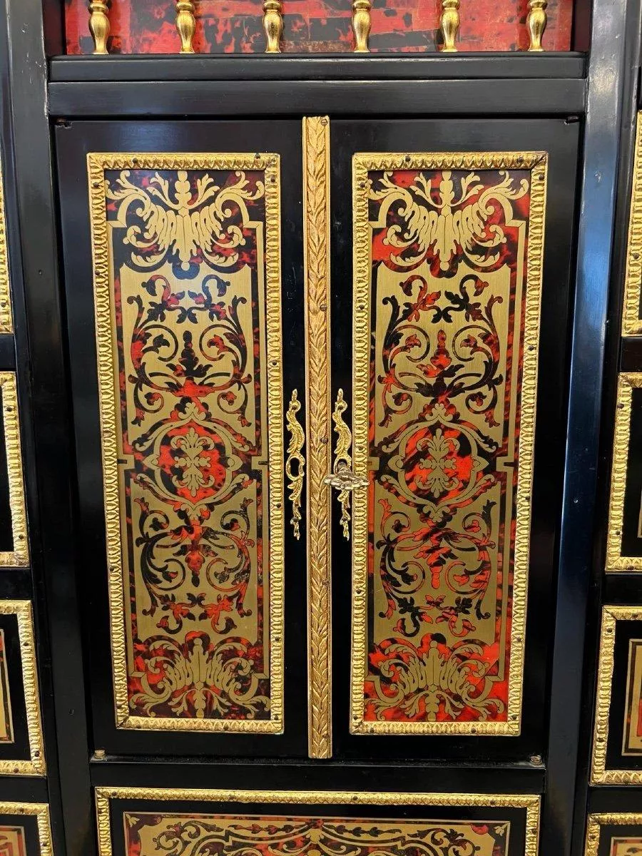 Napoleon III Cabinet in Boulle Marquetry, mid-20th Century.