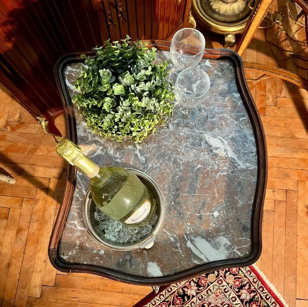 19th Century Walnut Cooler Table in the Transition Louis XV Style