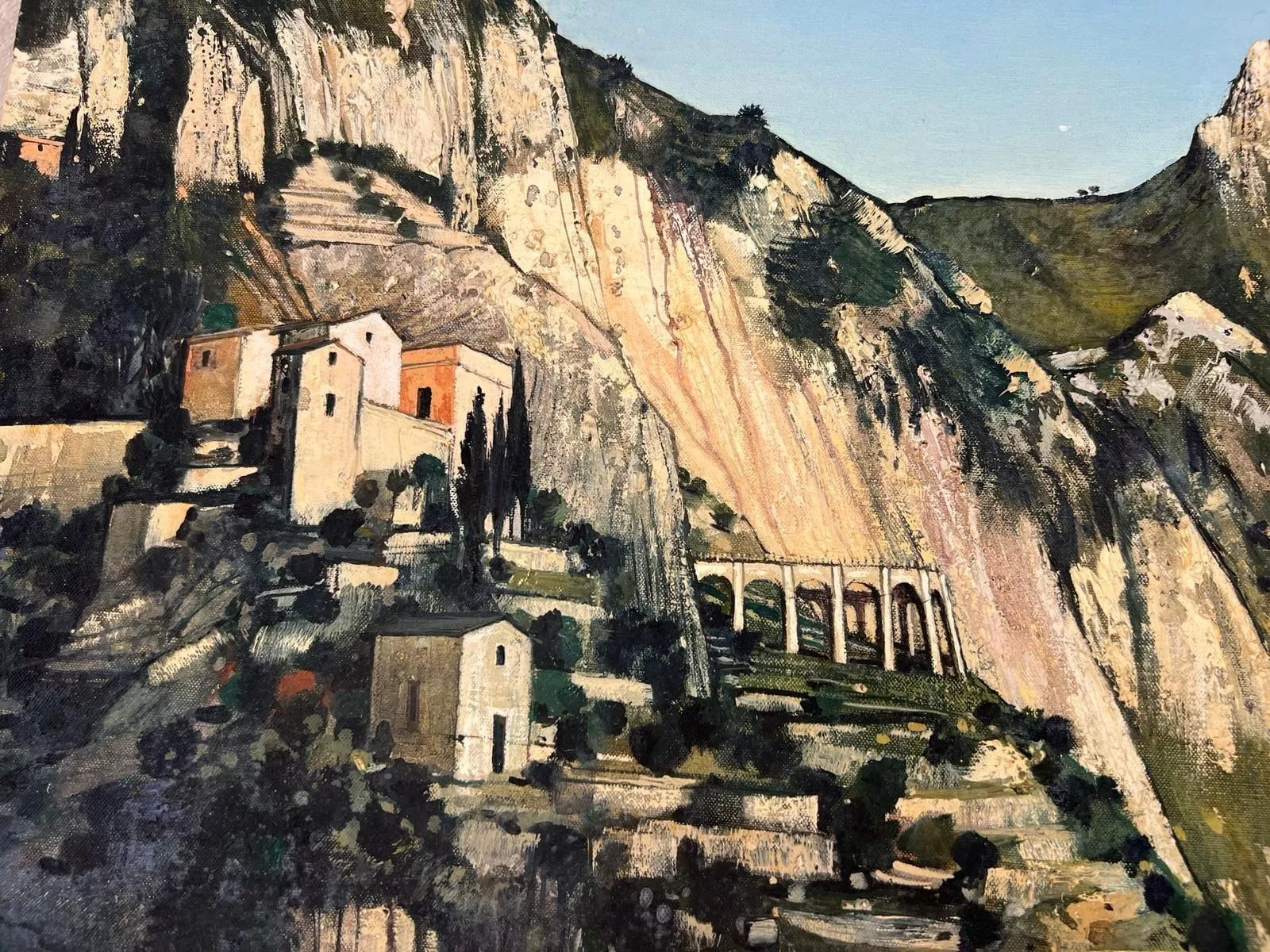 Oil-Painting by Jean Thomas (1923- 2019): `the Viaduct of Caramel`