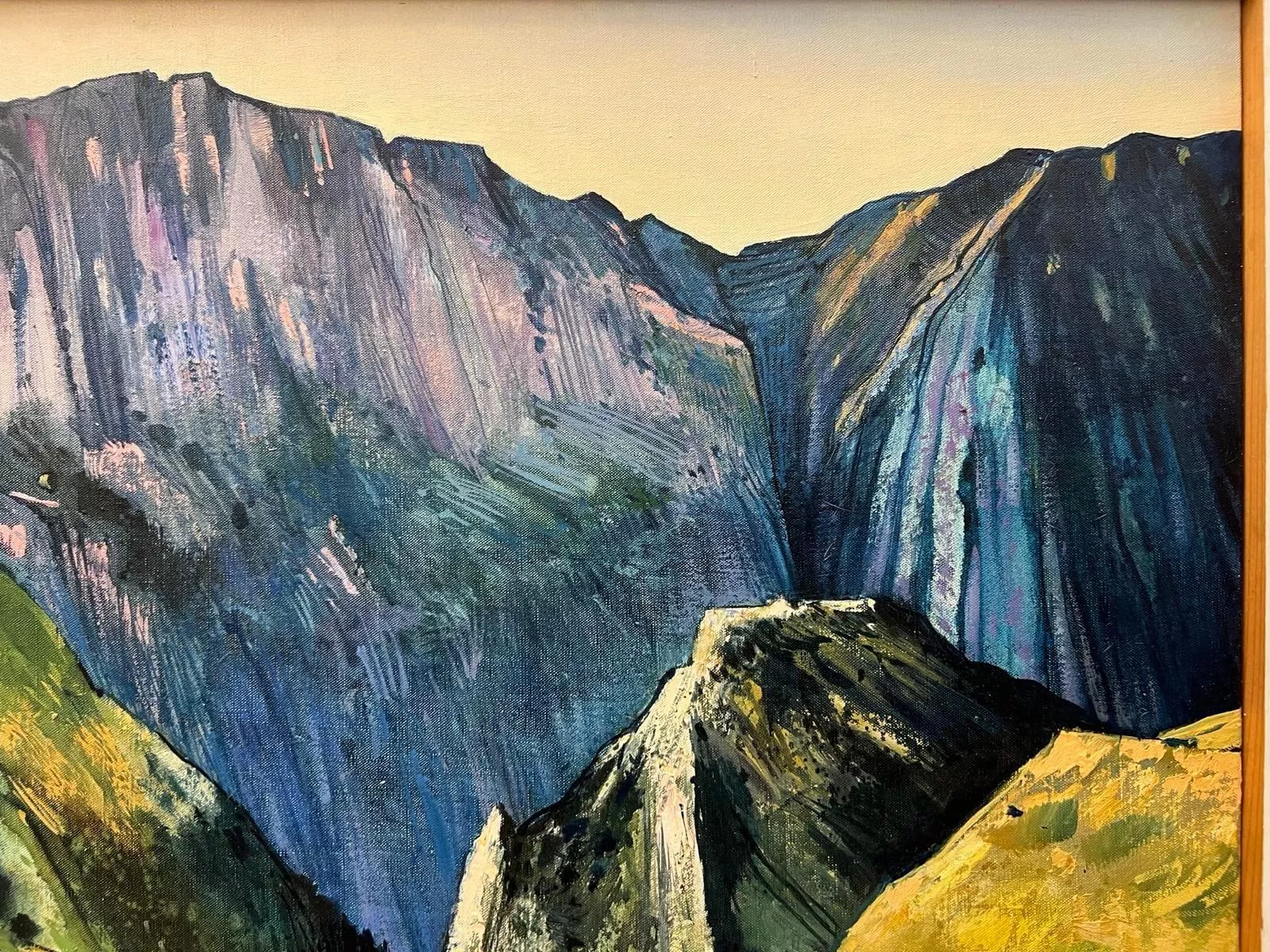 Oil-Painting by Jean Thomas (1923- 2019): `An Isolated Farm; Verdon Canyon`