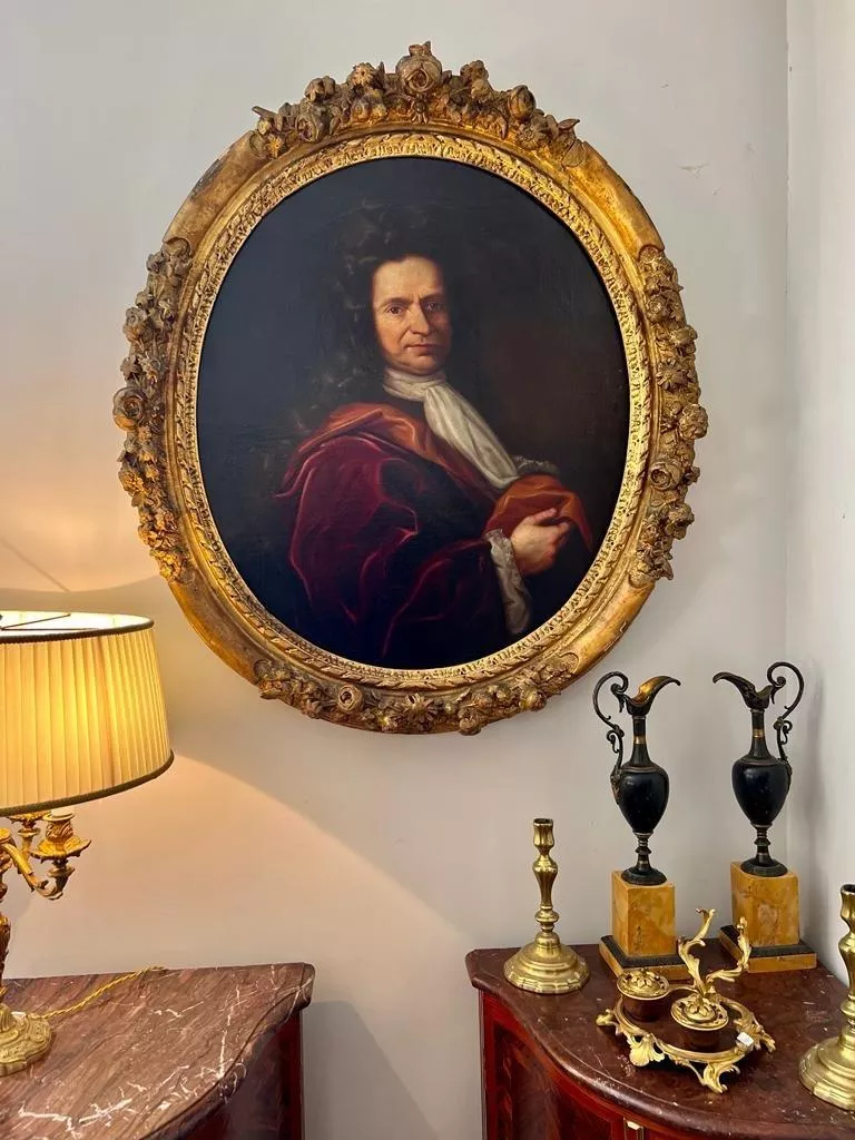 17th Century Oil on Canvas Portrait Painting of a French Nobleman
