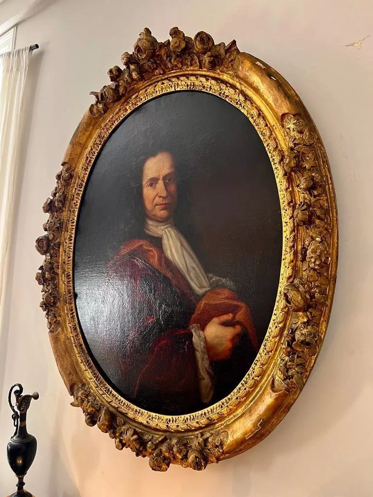 17th Century Oil on Canvas Portrait Painting of a French Nobleman
