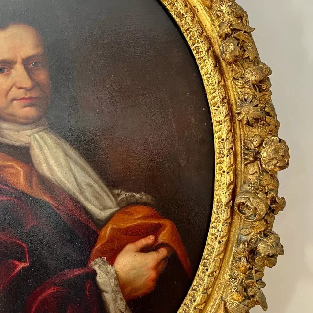 17th Century Oil on Canvas Portrait Painting of a French Nobleman