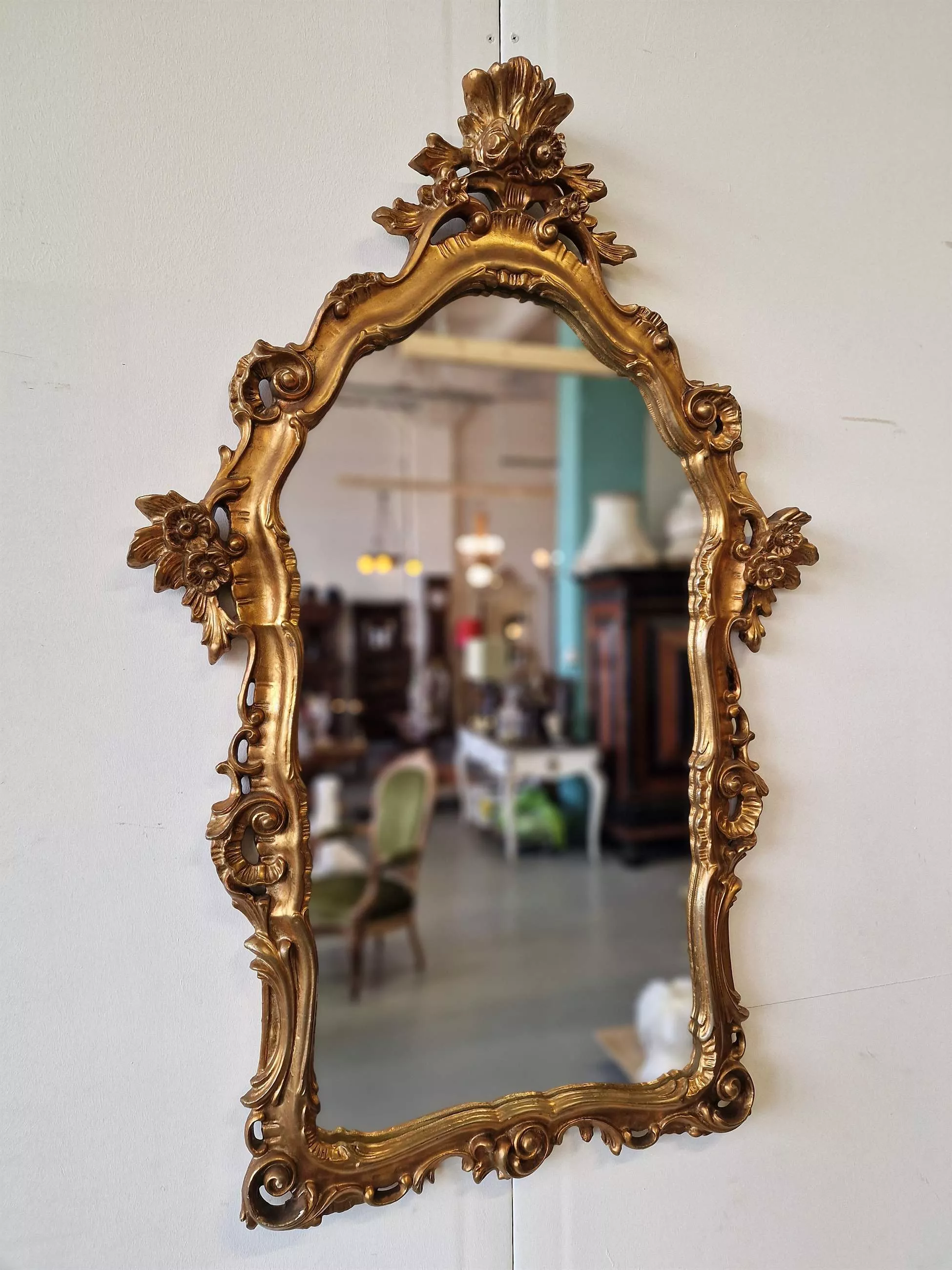Console with mirror