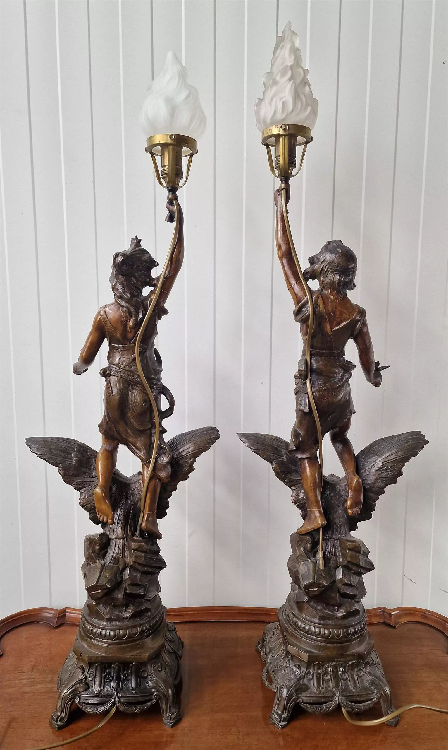 A beautiful pair of table lamps