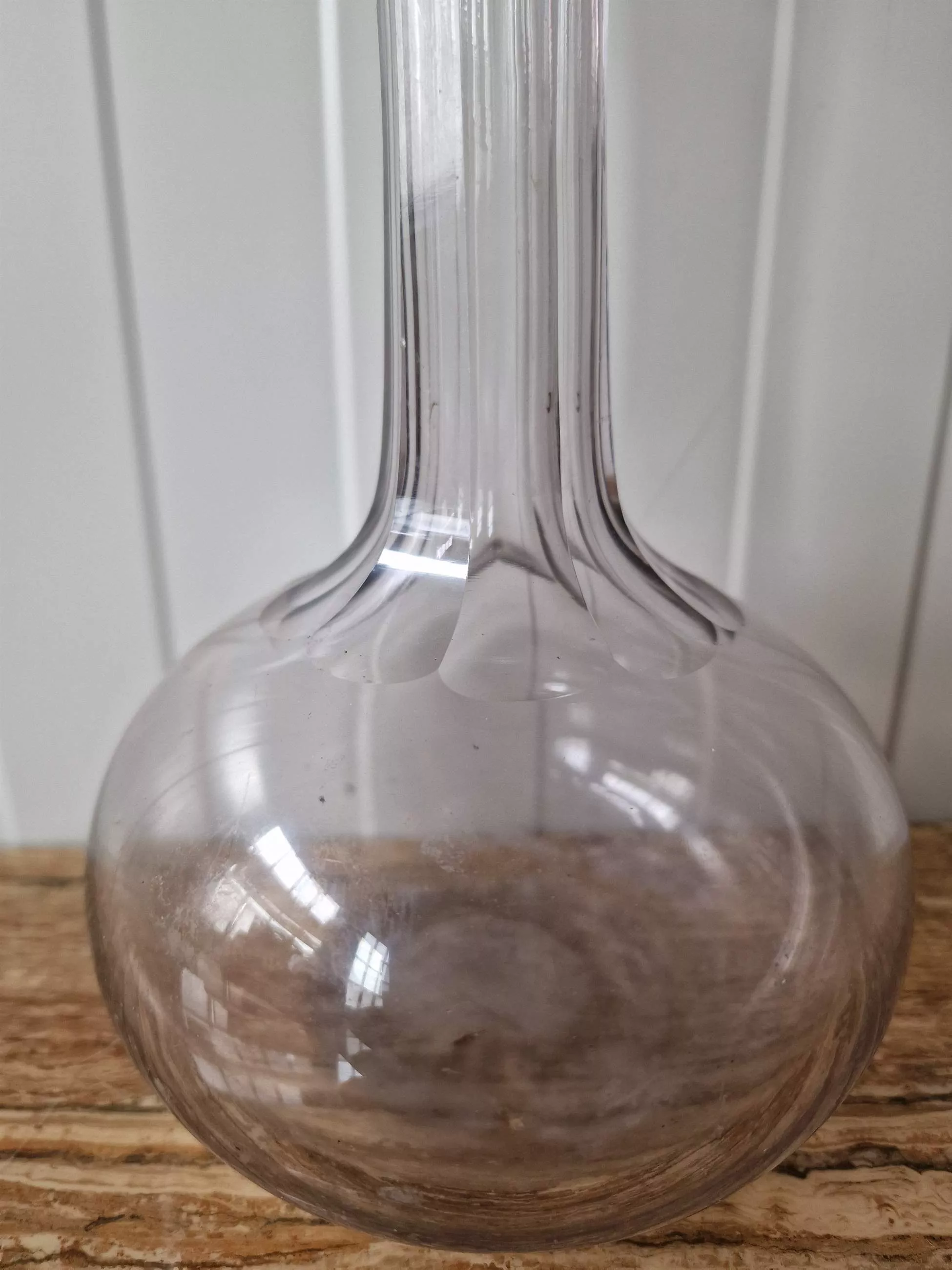 A beautiful glass decanter