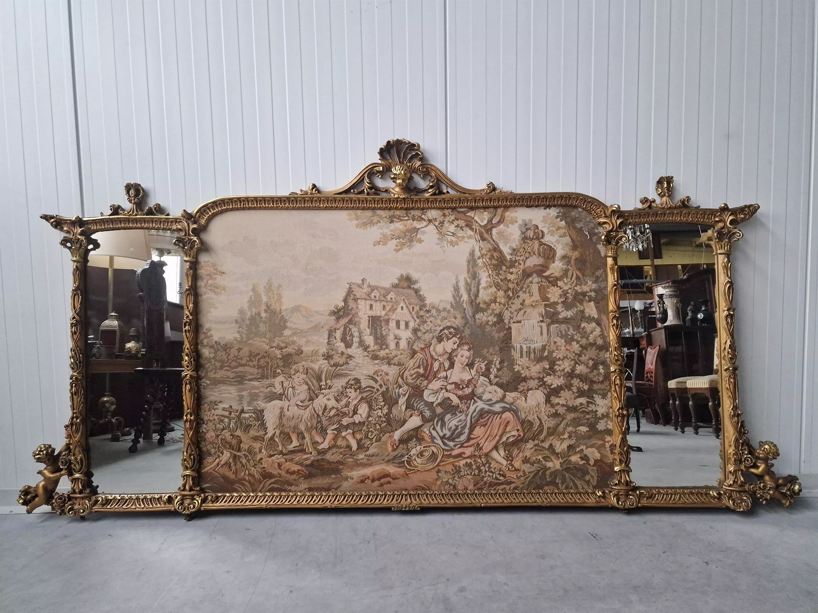 Beautiful mirror with tapestry