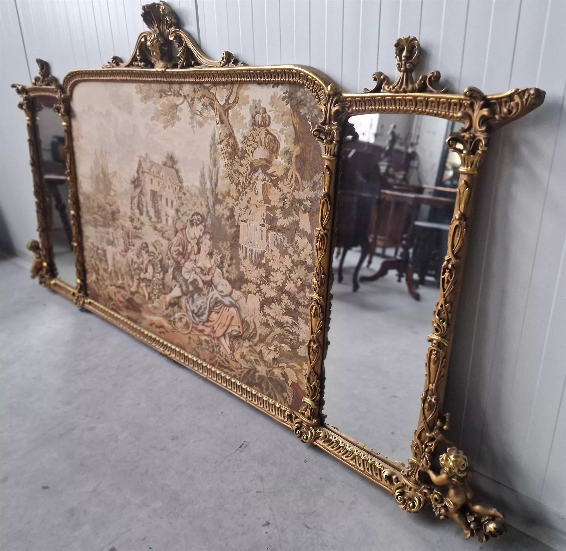 Beautiful mirror with tapestry