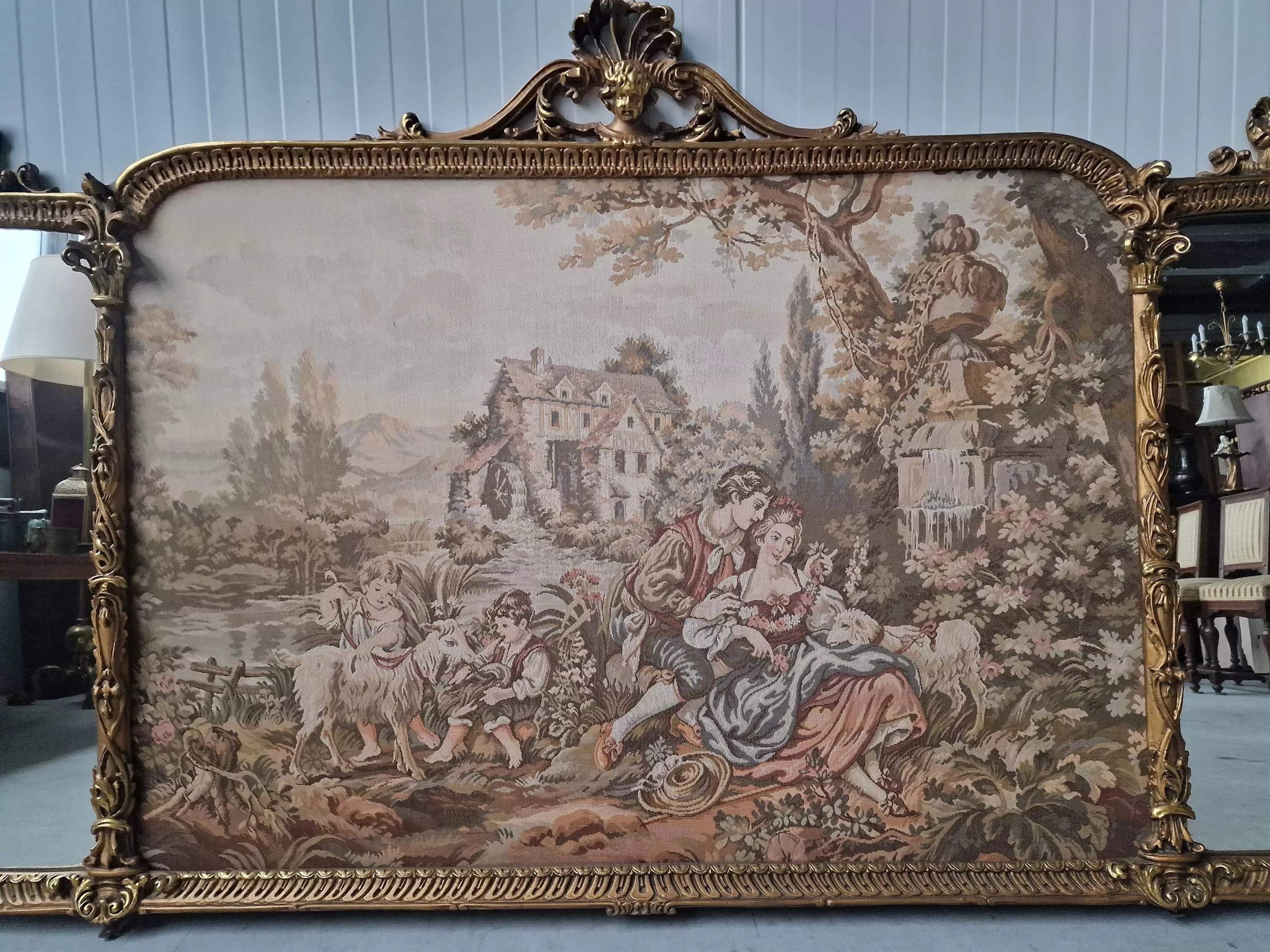 Beautiful mirror with tapestry